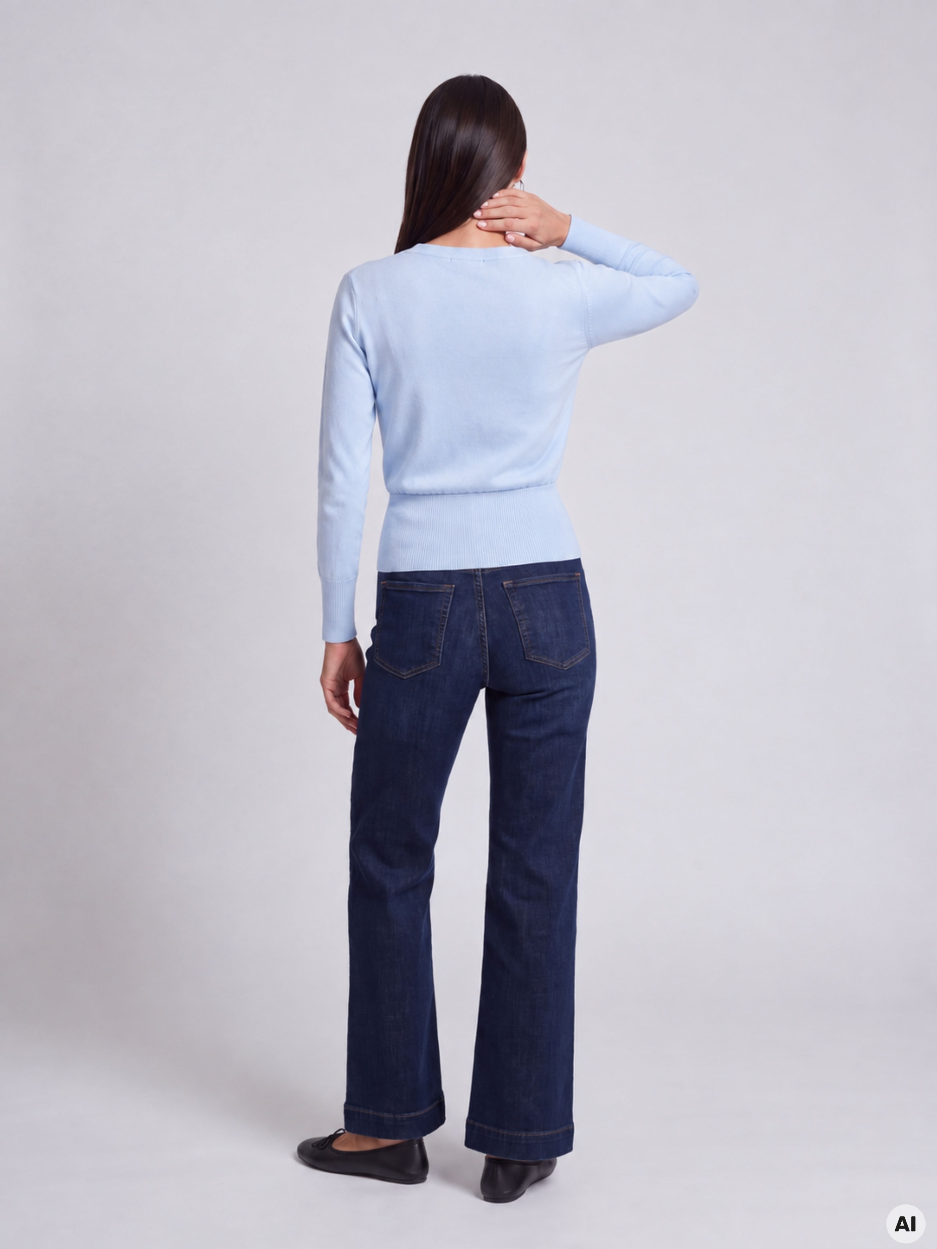 Cardigan pentru femei albastru deschis cu mâneci lungi ORSAY - 002