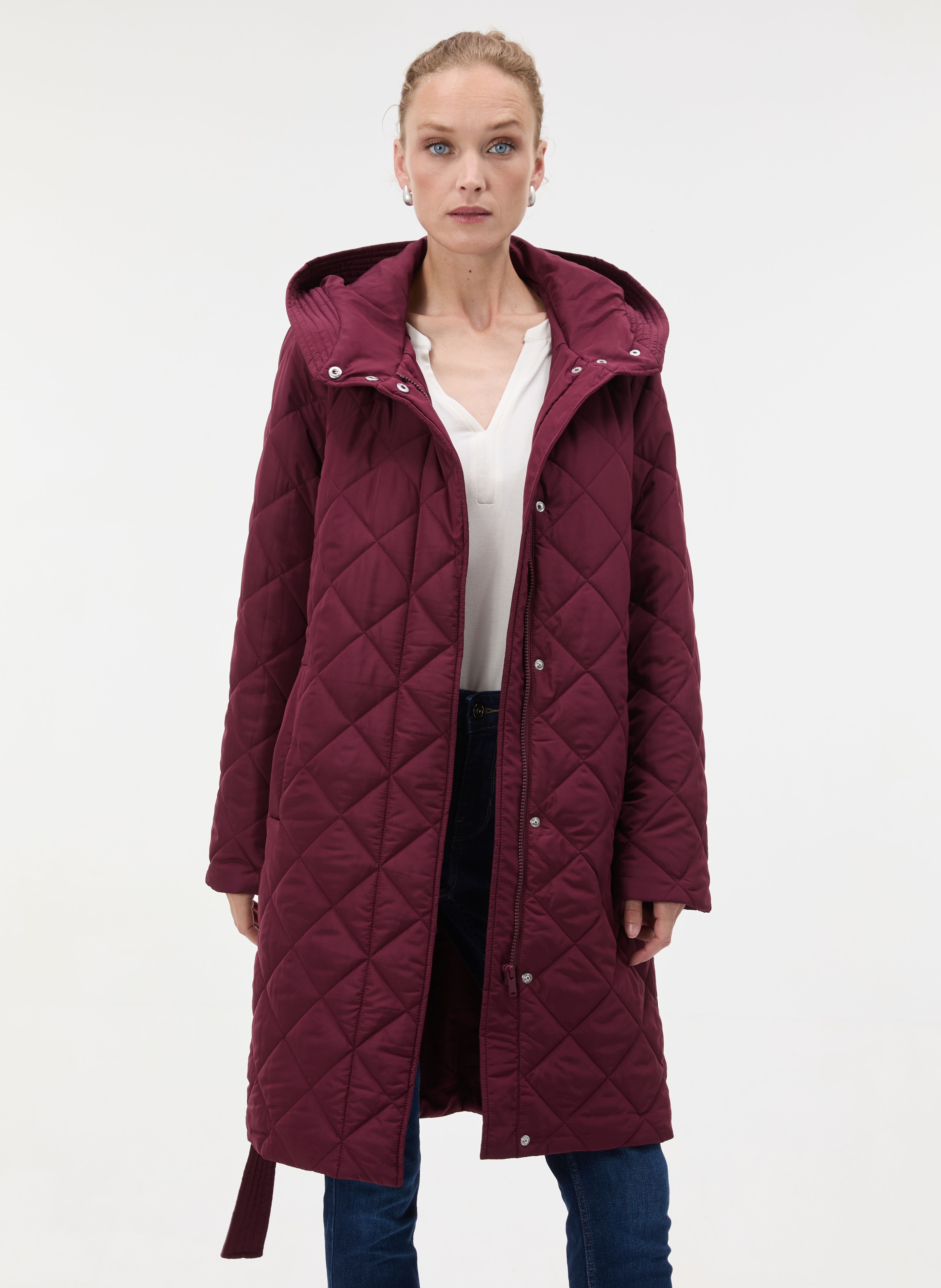 Palton pentru femei bordo ORSAY - 002