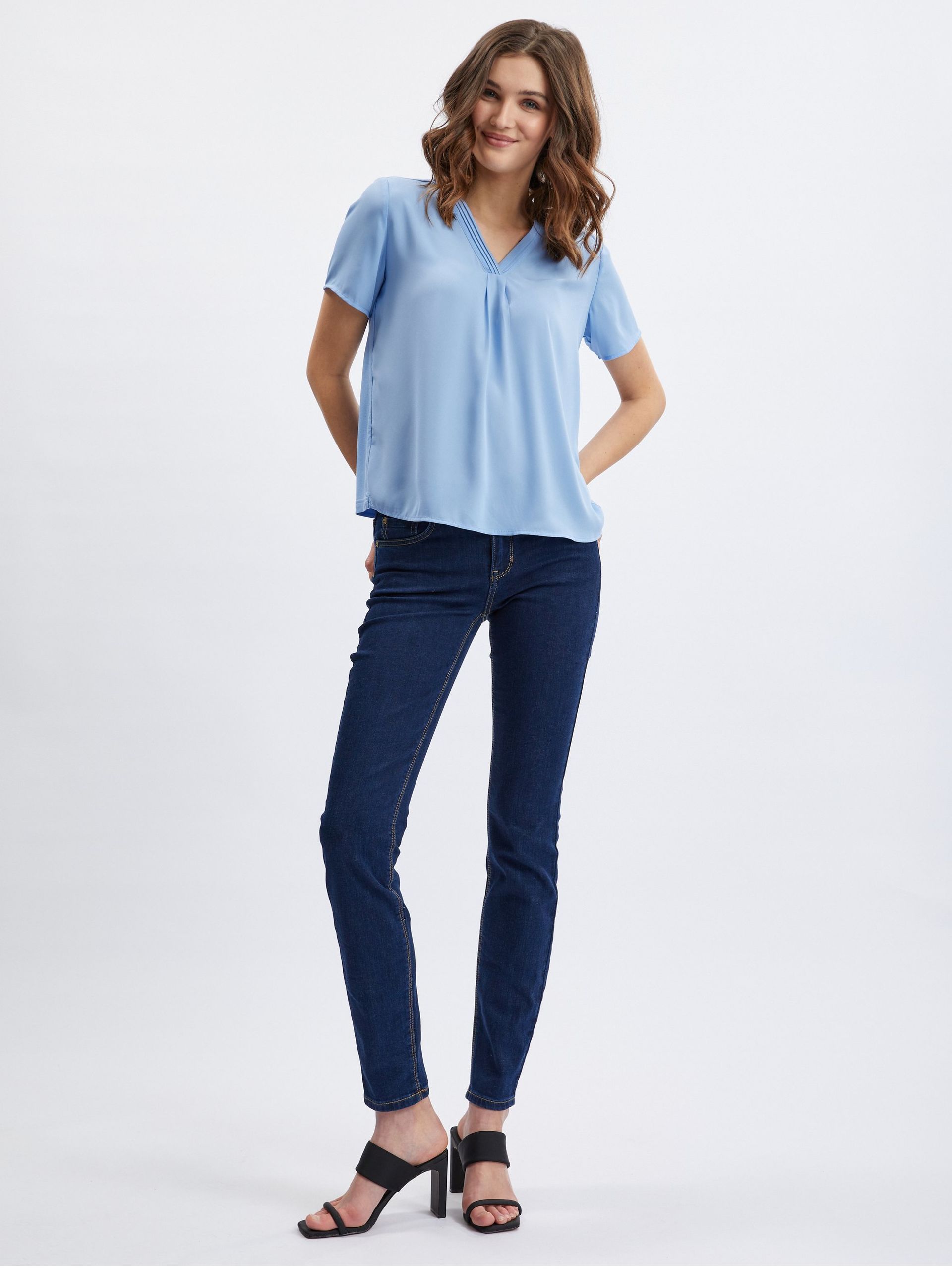 Hellblaue Bluse ORSAY - 001