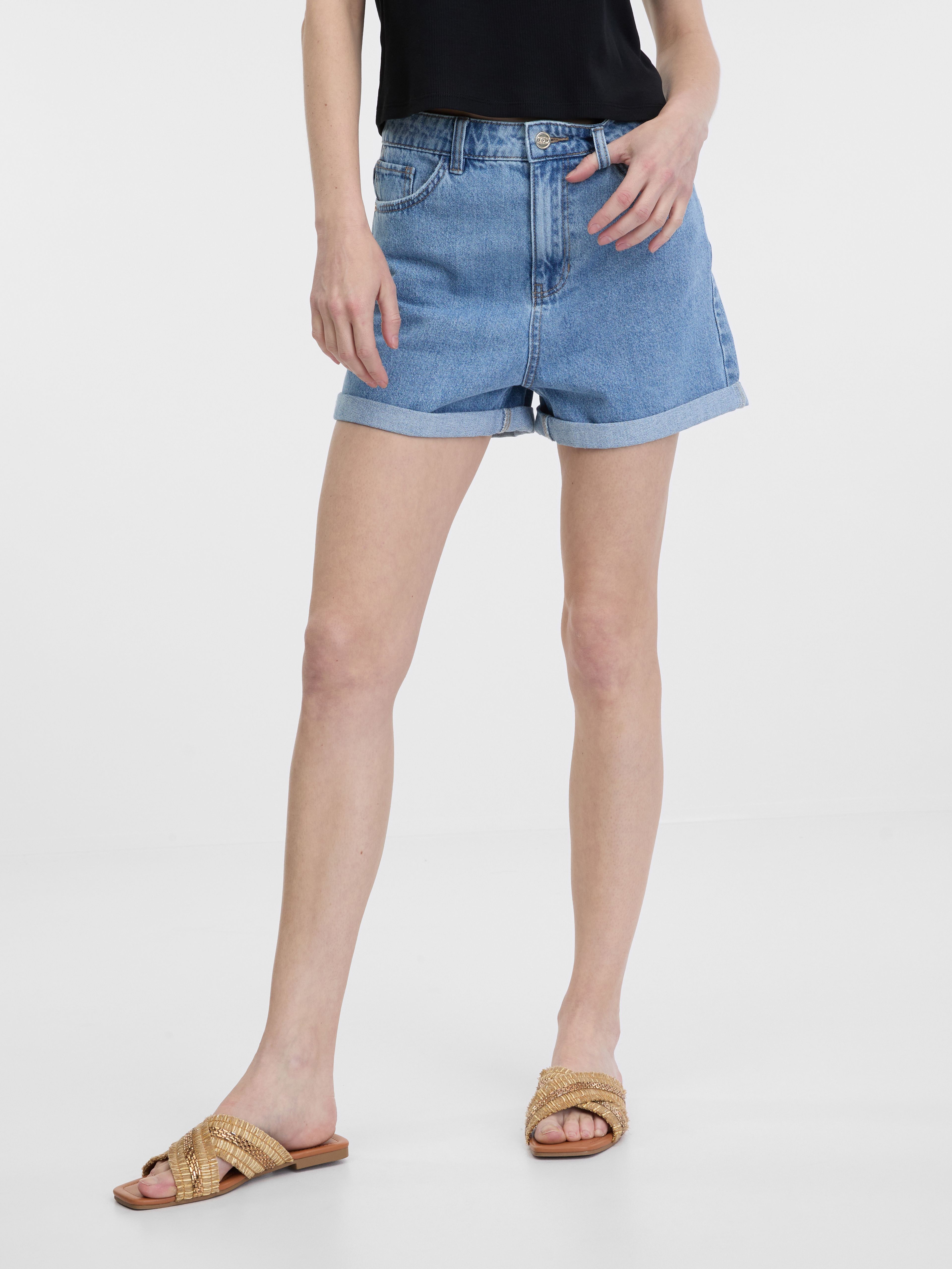 Hellblaue Damen Denim Shorts ORSAY