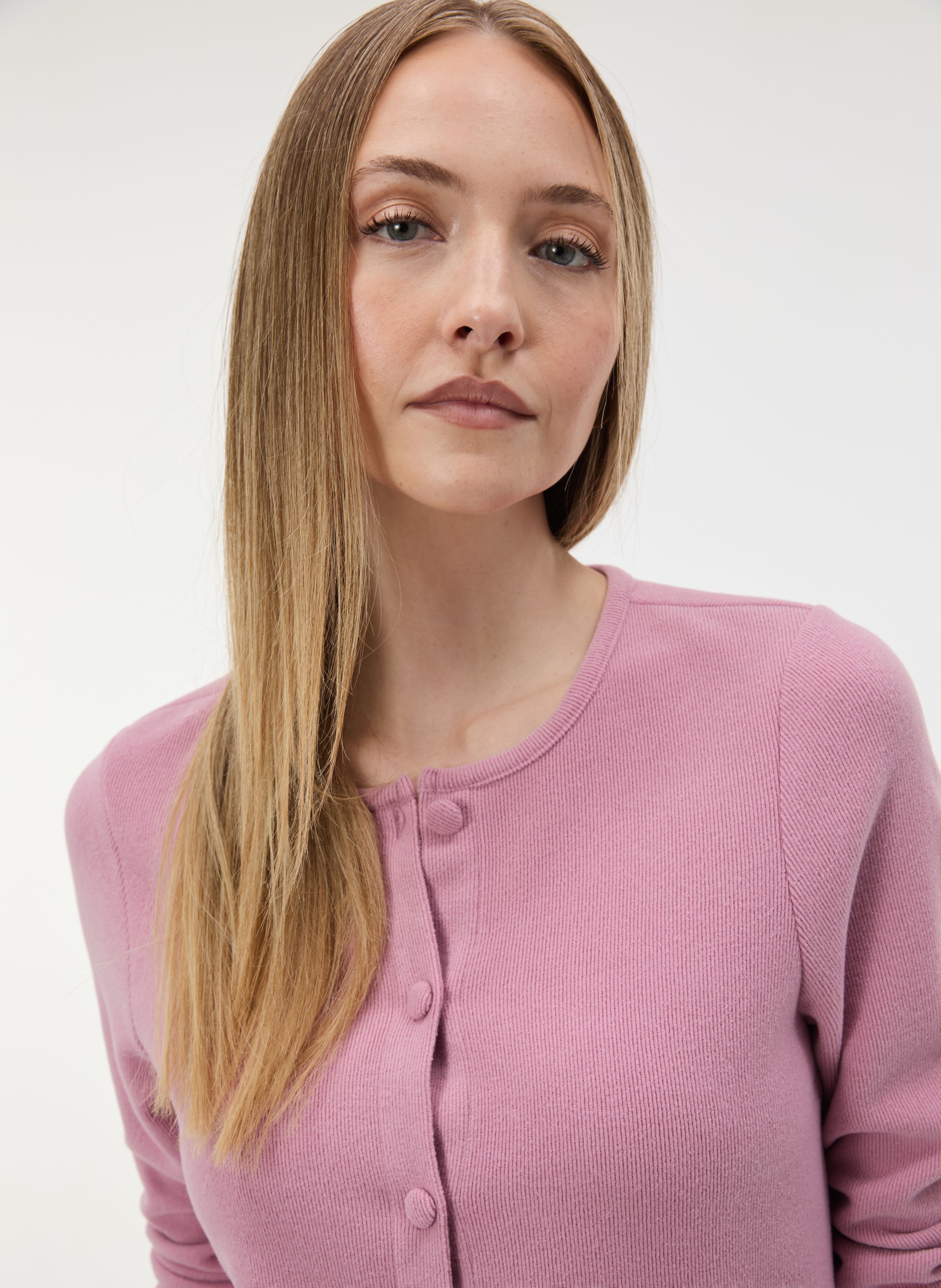 Rosa Damen-Cardigan mit langen Ärmeln ORSAY - 004