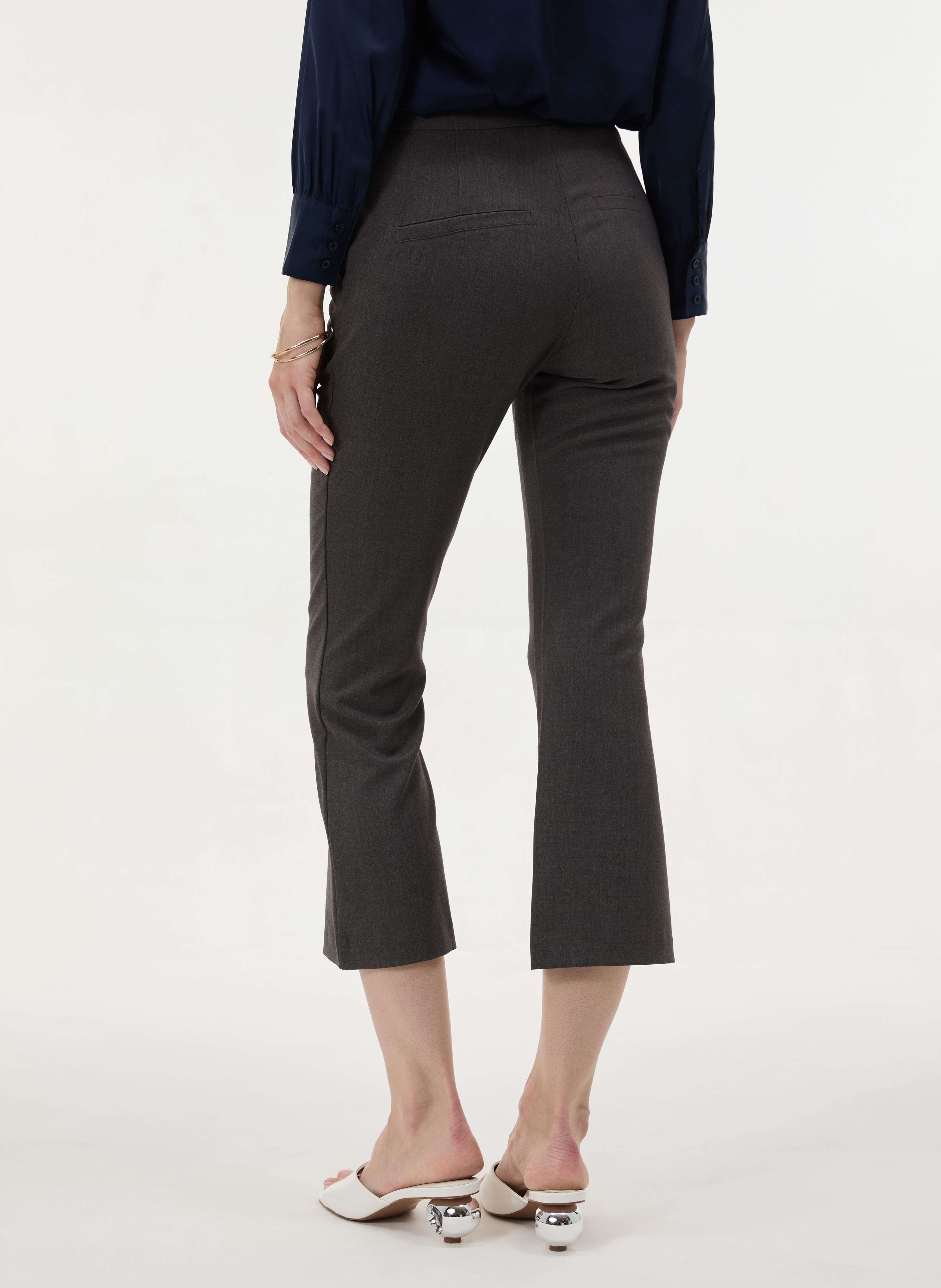 ORSAY Szürke női bootcut nadrág magas derékkal - 003