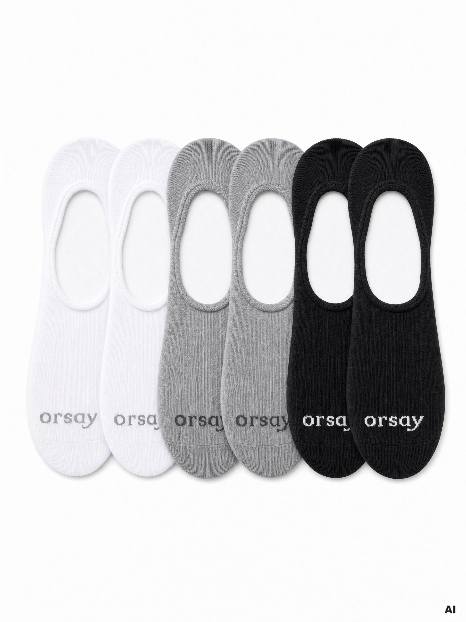 Mehrfarbige Damen-Füßlinge 6er-Pack ORSAY - 001