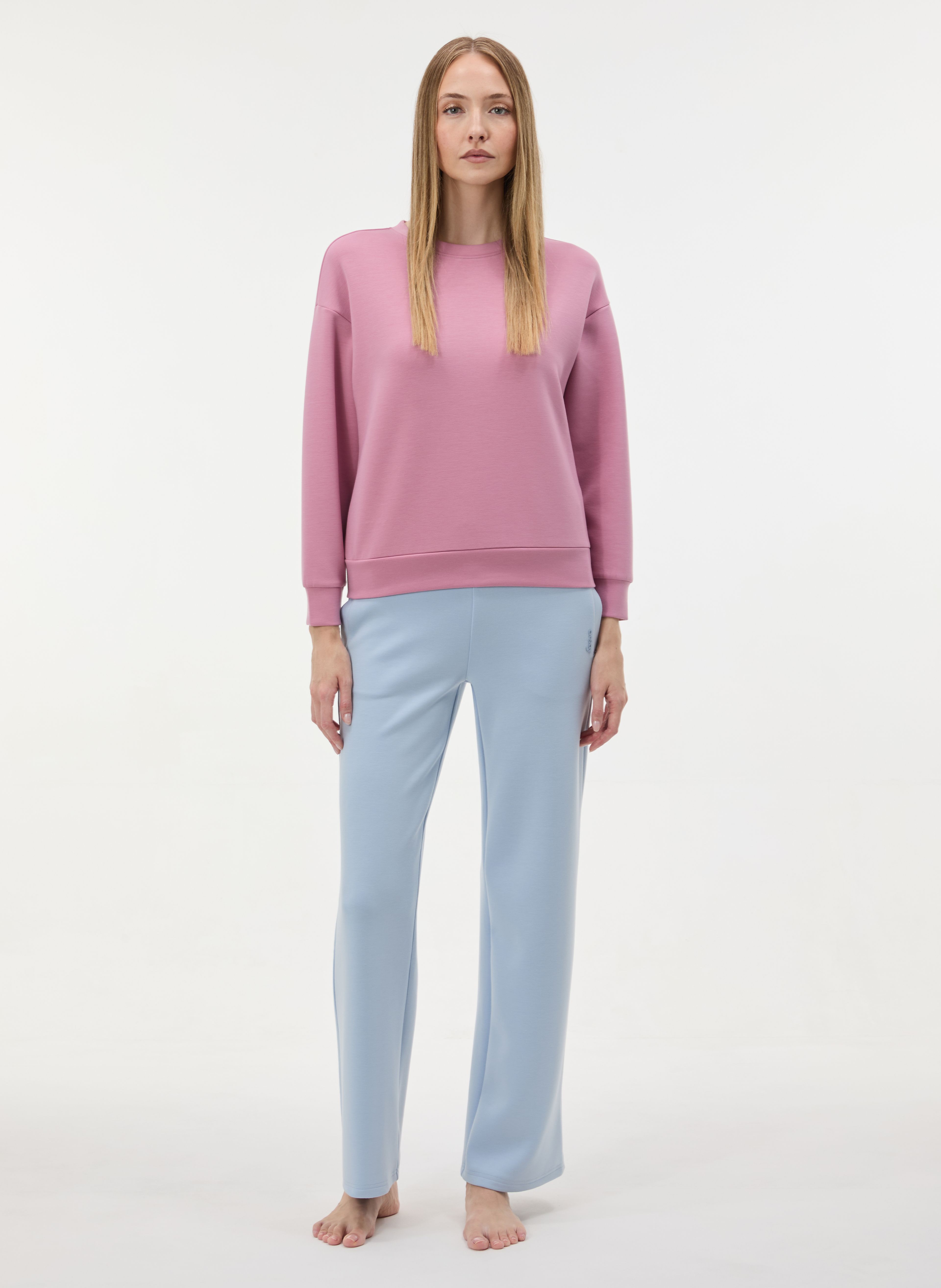 Rosa Damen-Sweatshirt mit langen Ärmeln ORSAY - 003