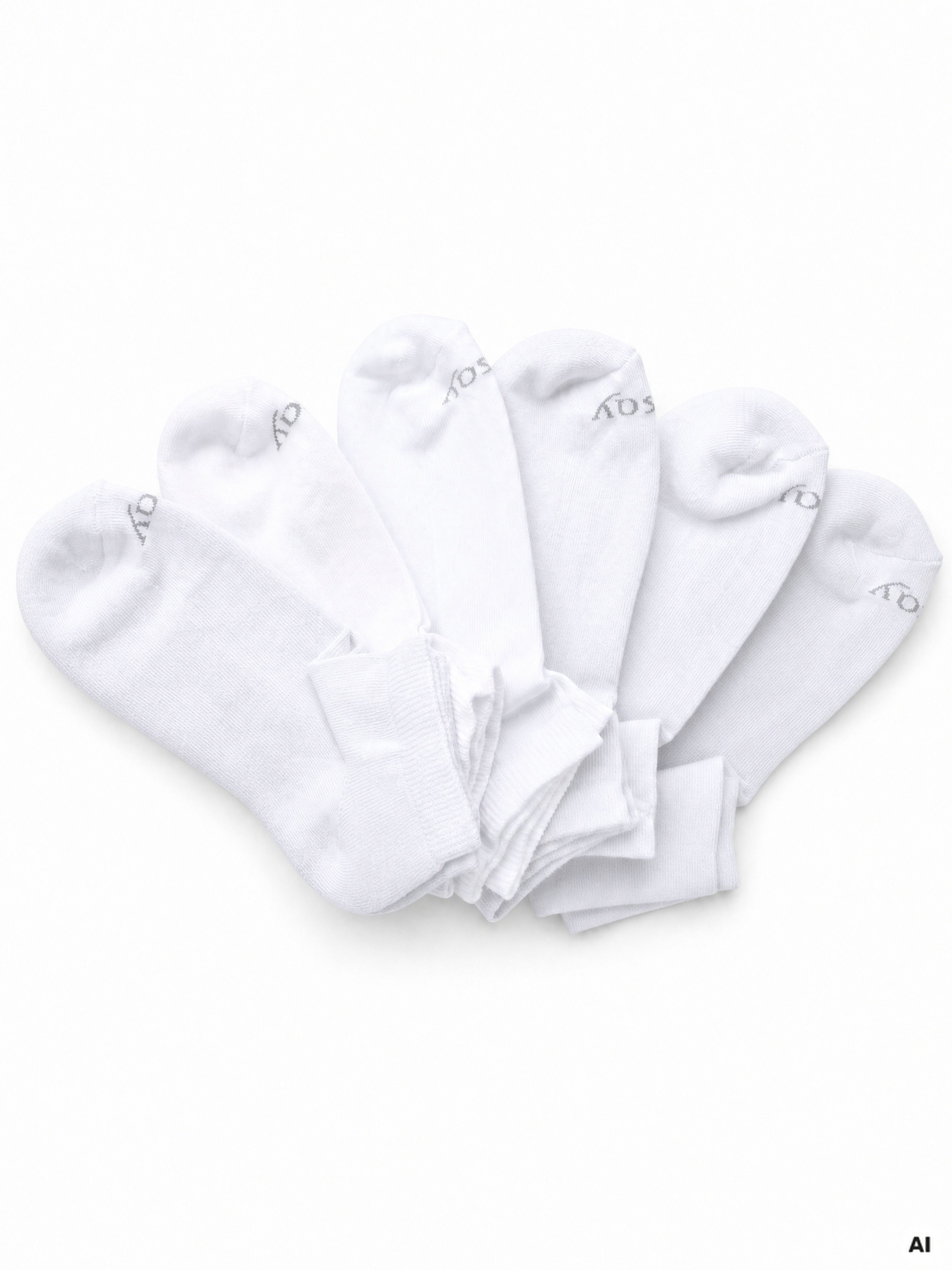 Weiße Damen-Knöchelsocken 6er-Pack ORSAY - 002