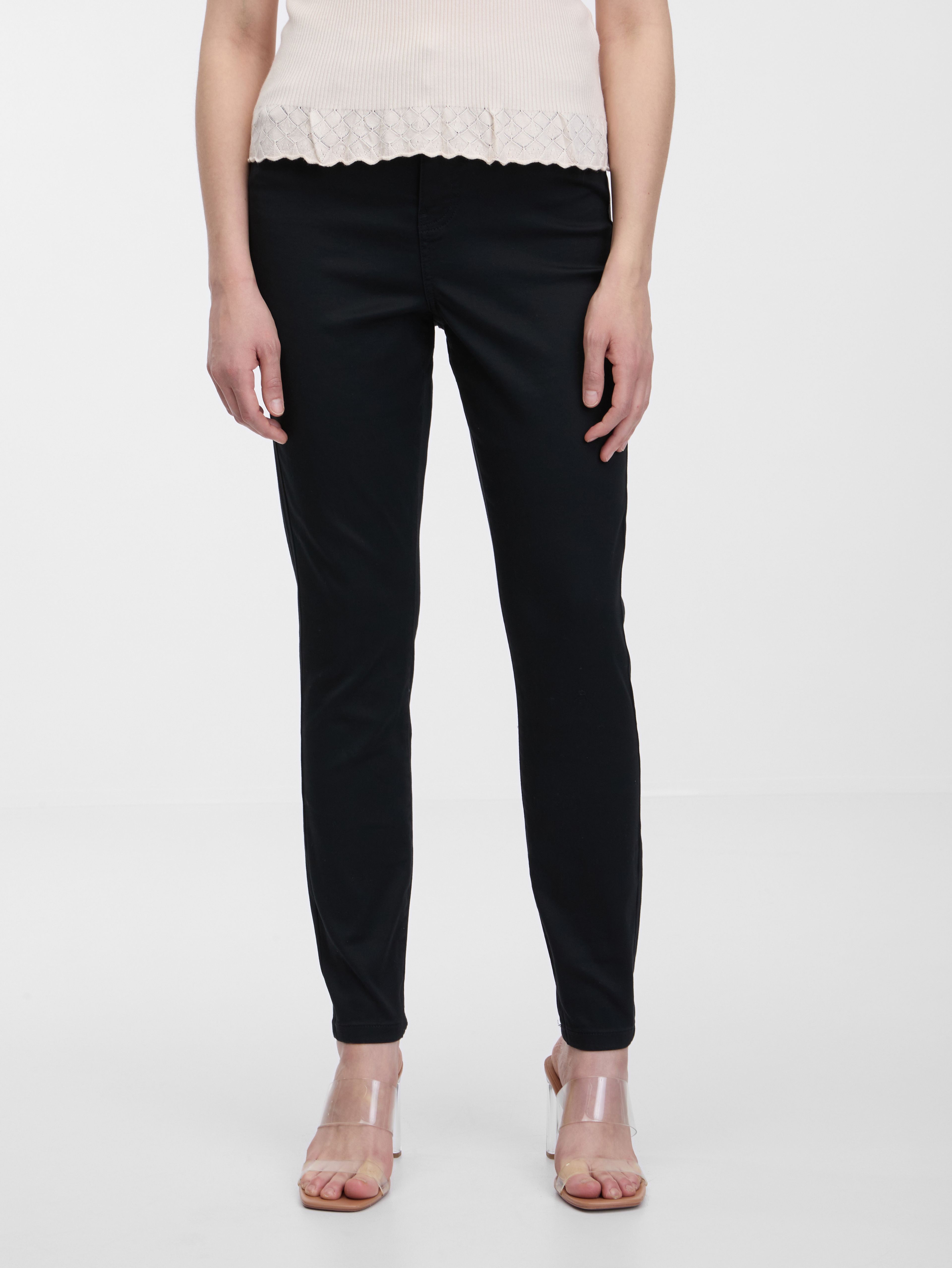 Czarne spodnie skinny fit ORSAY