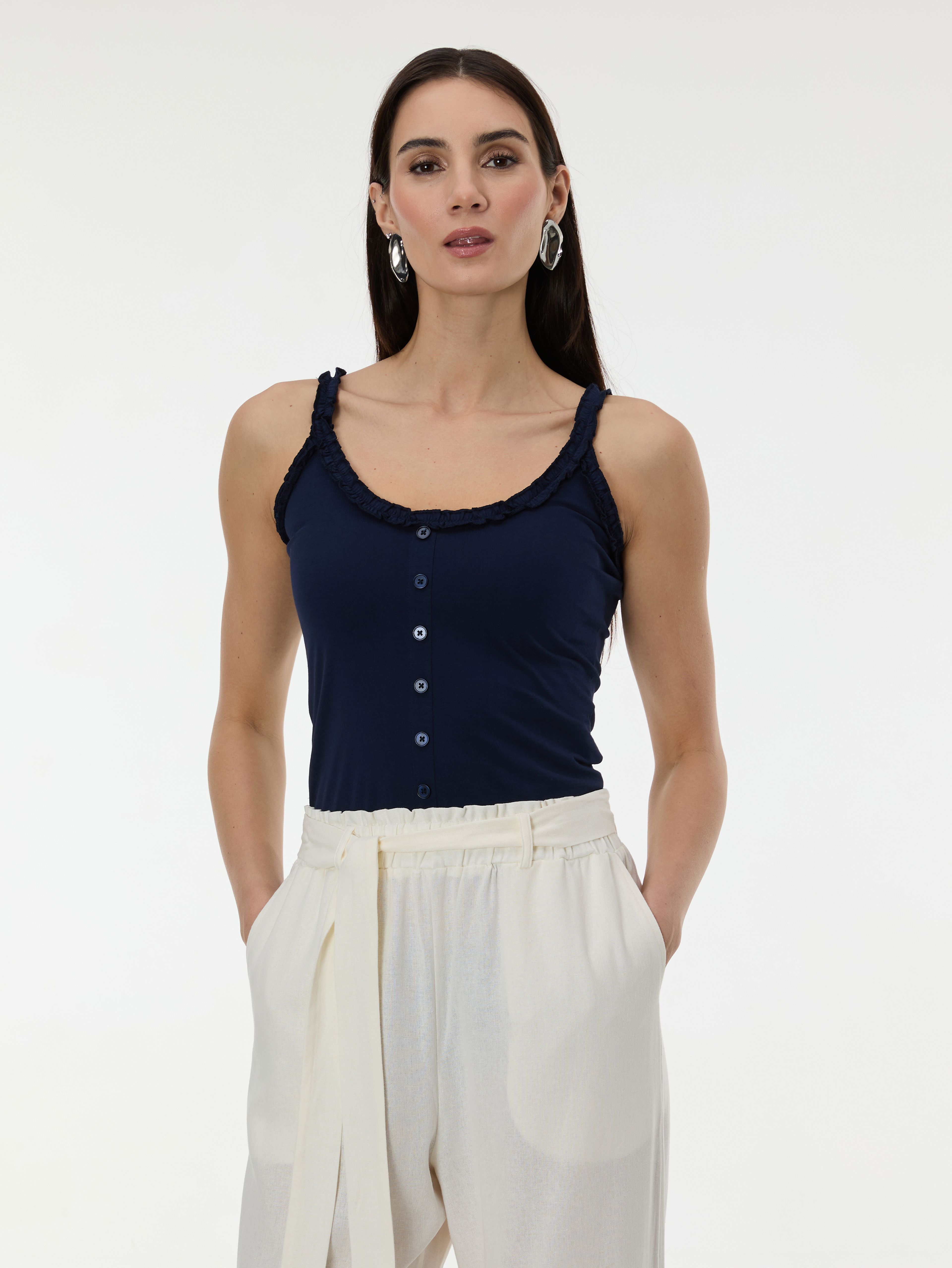 Granatowy damski top ORSAY