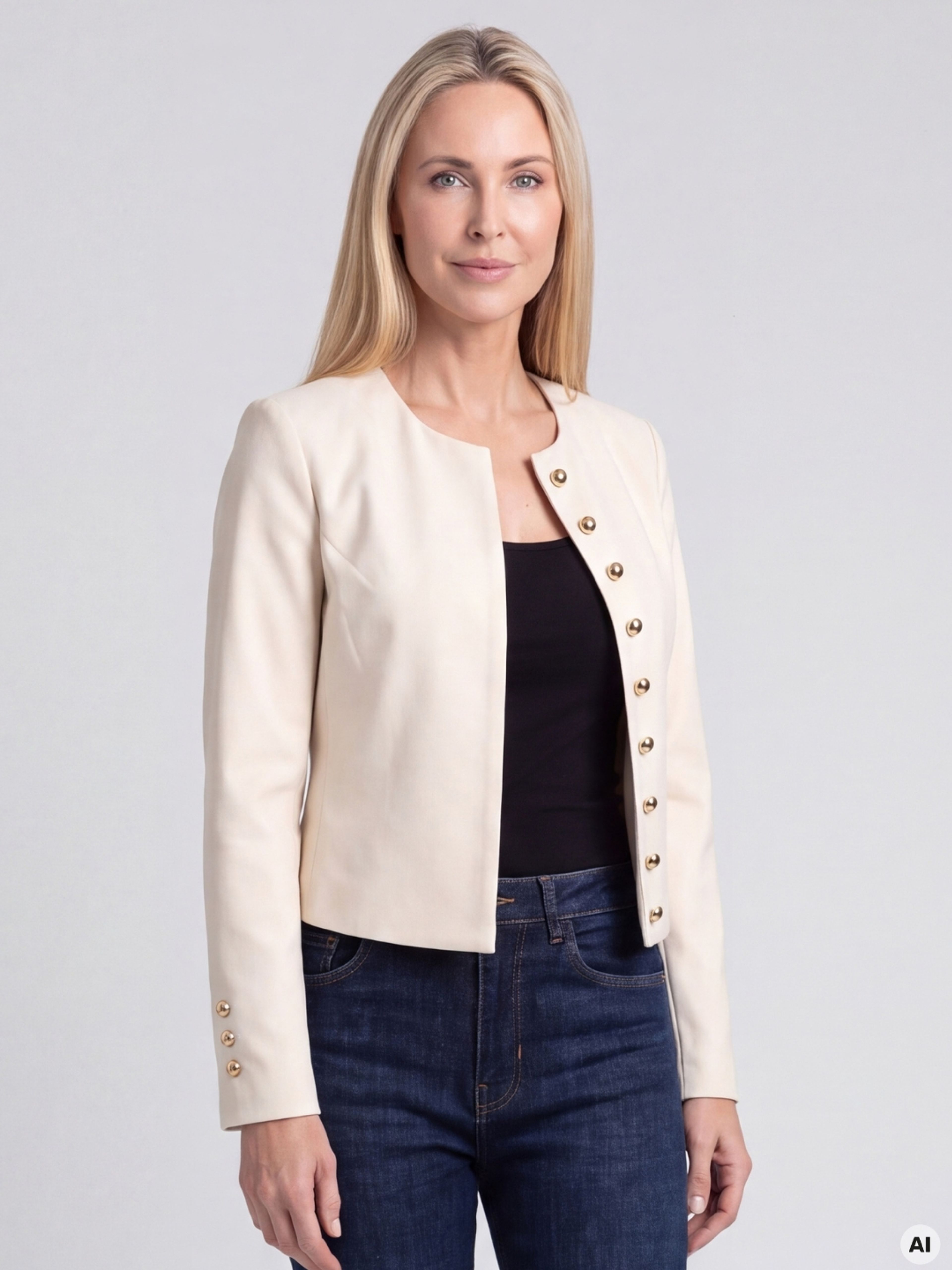 Cremefarbener Damen-Blazer ORSAY - 004