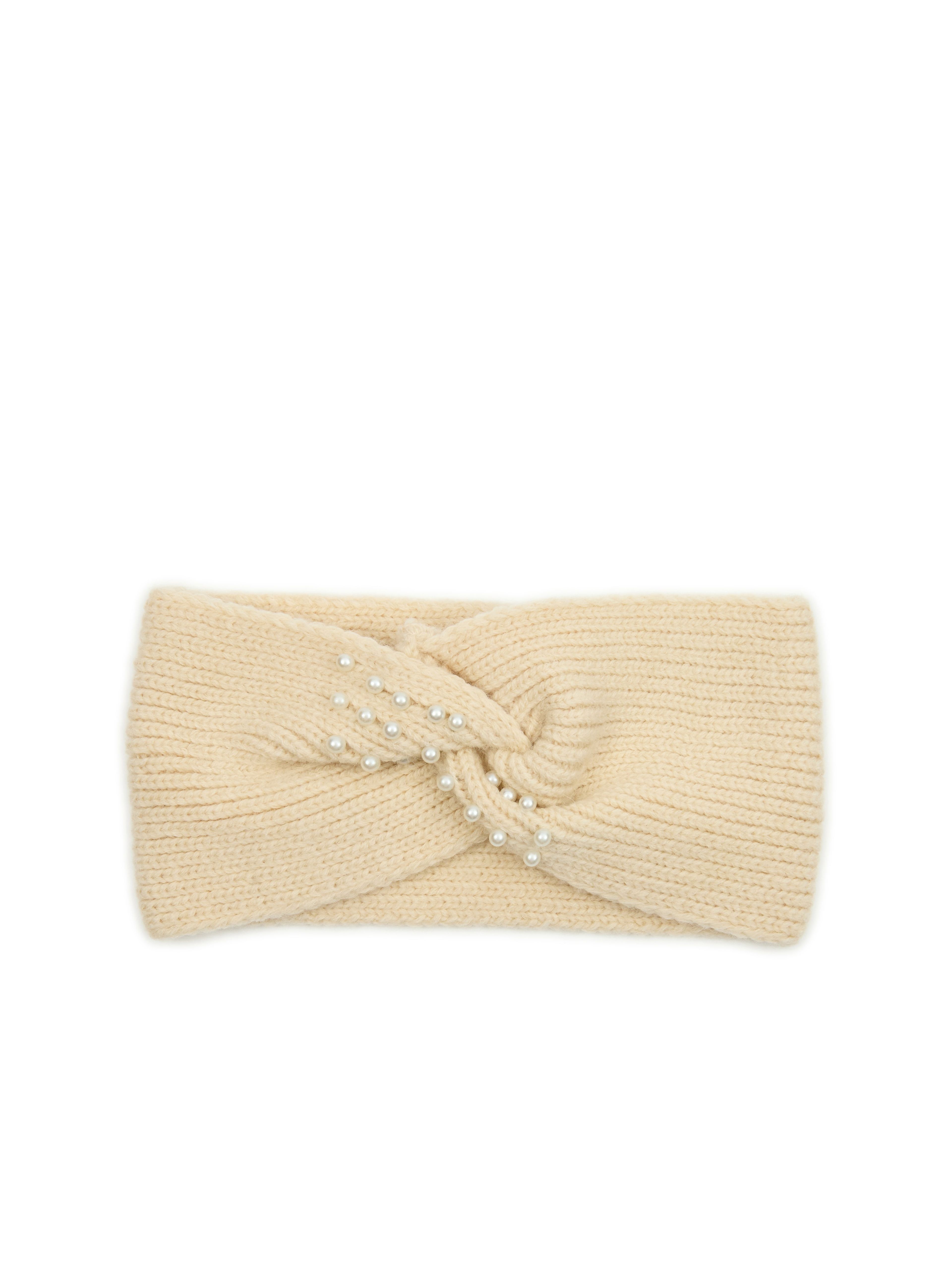 Cremefarbene Damen-Winter-Stirnband ORSAY