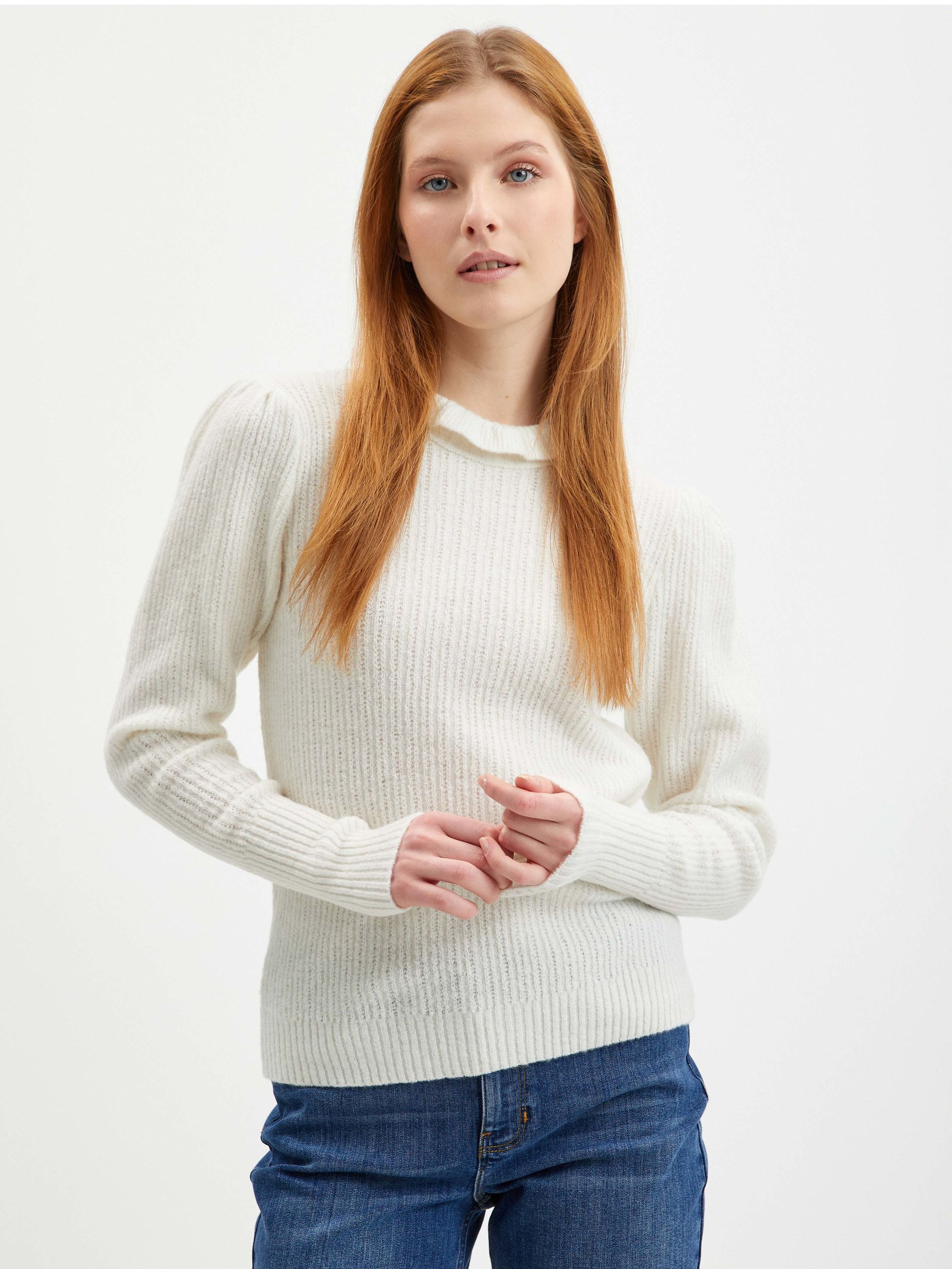 Pulover de damă alb ORSAY