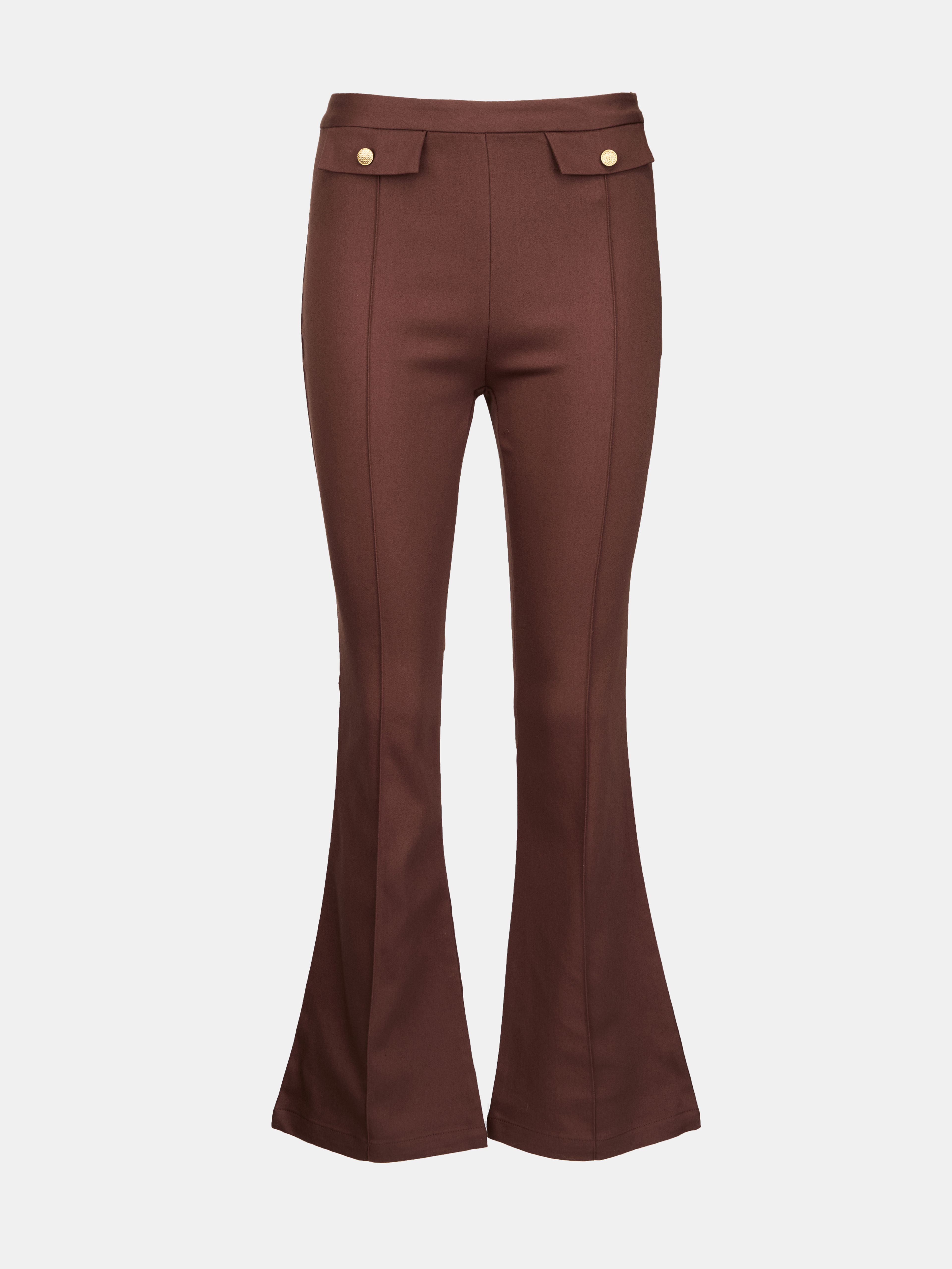 Brązowe damskie spodnie bootcut ORSAY