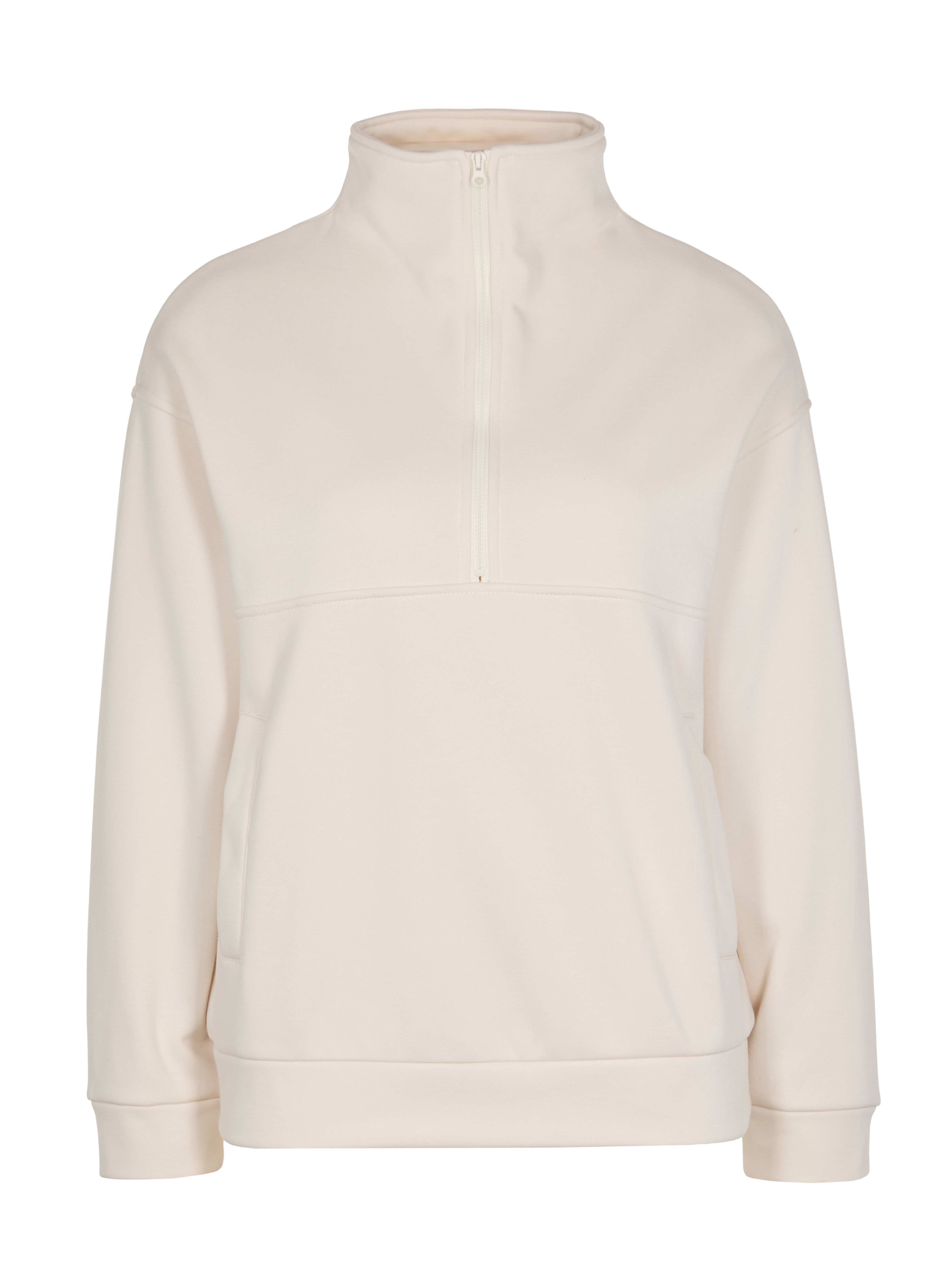 Weißes Damen-Sweatshirt mit Stehkragen und langen Ärmeln ORSAY - 005