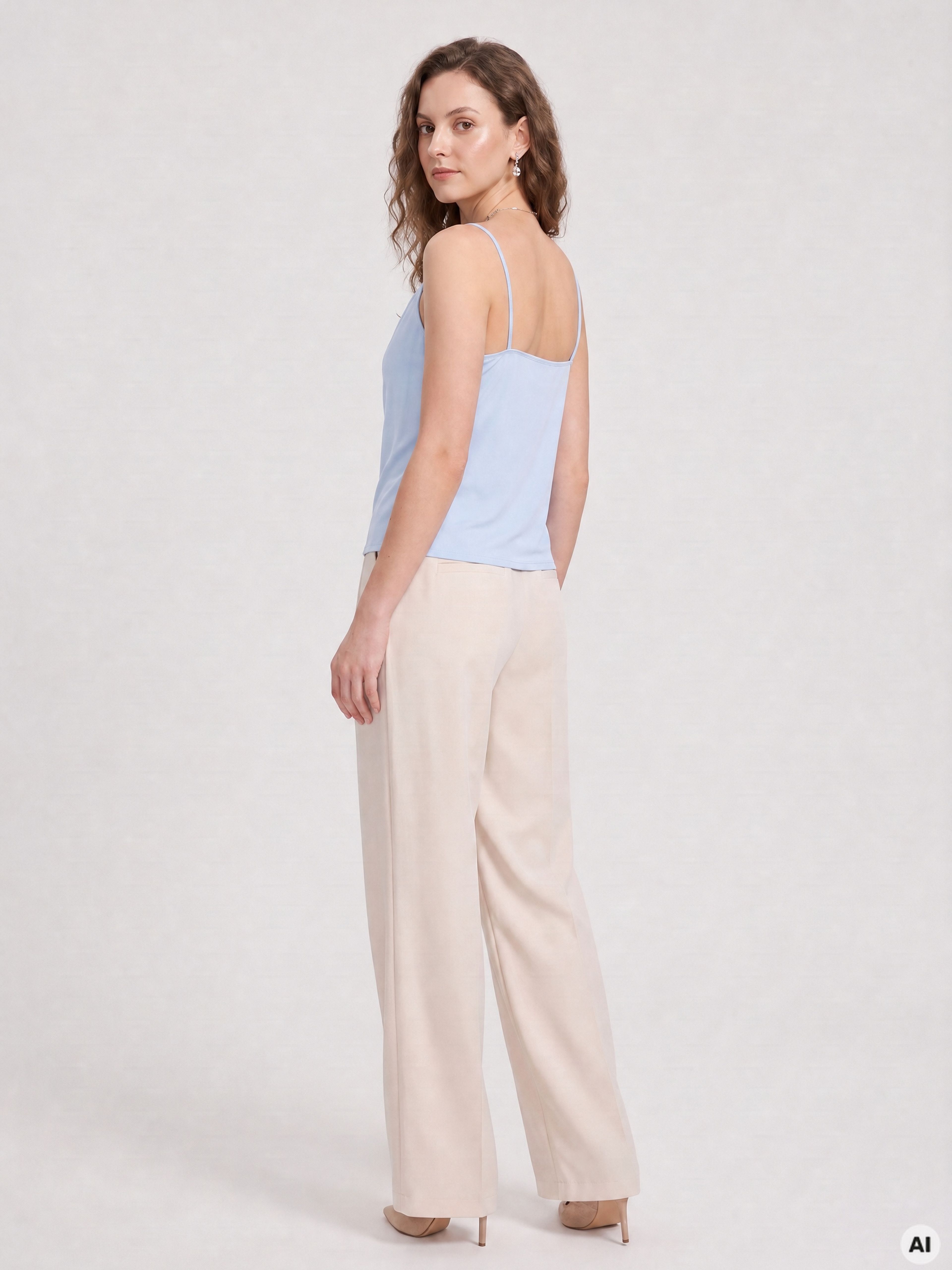 Hellblaues ärmelloses Damen-Top ORSAY - 005