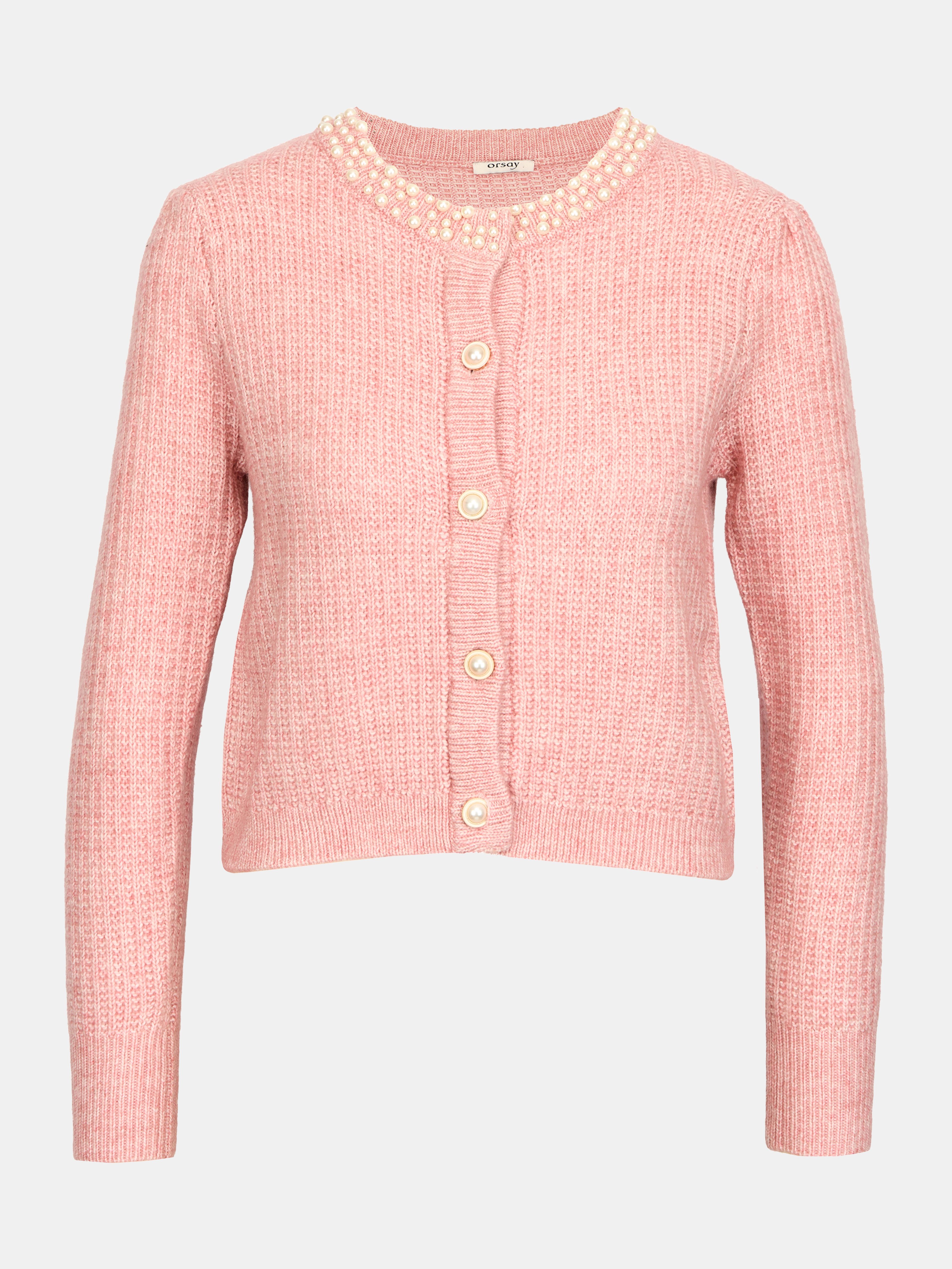 Jasnoróżowy damski kardigan z aplikacją ORSAY