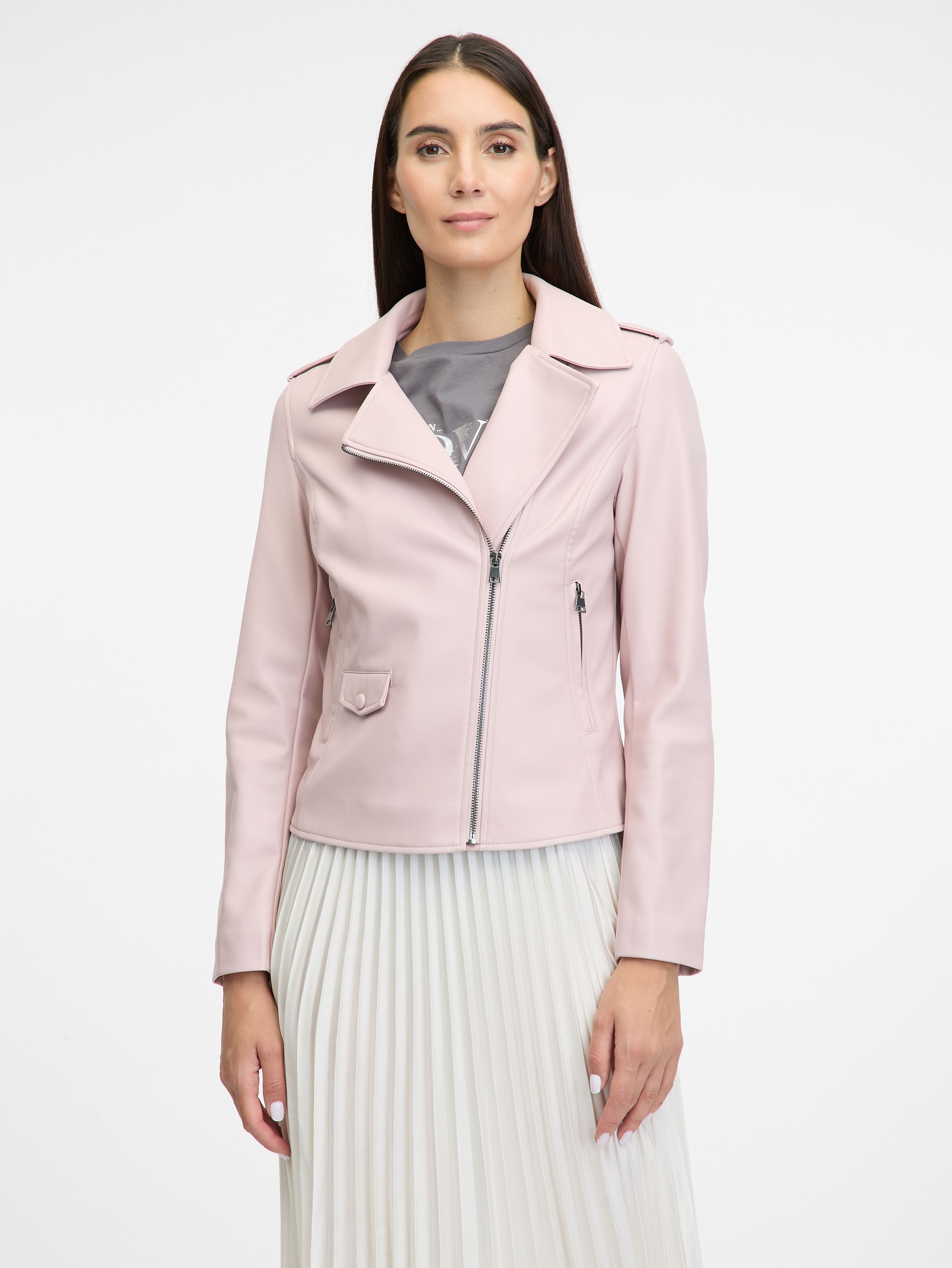 Hellrosa Damen Lederjacke ORSAY