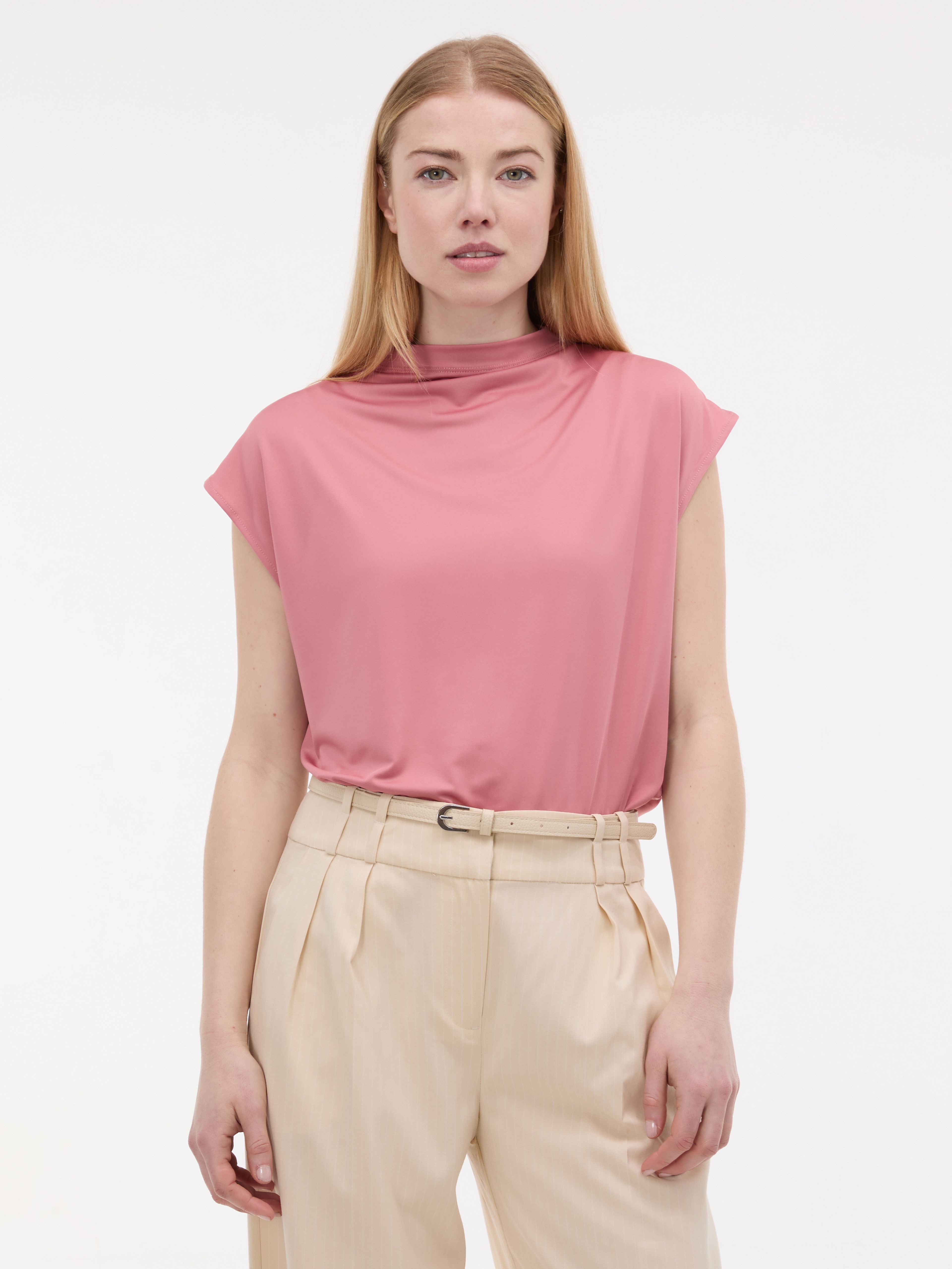 Różowa damska koszulka z krótkim rękawem ORSAY