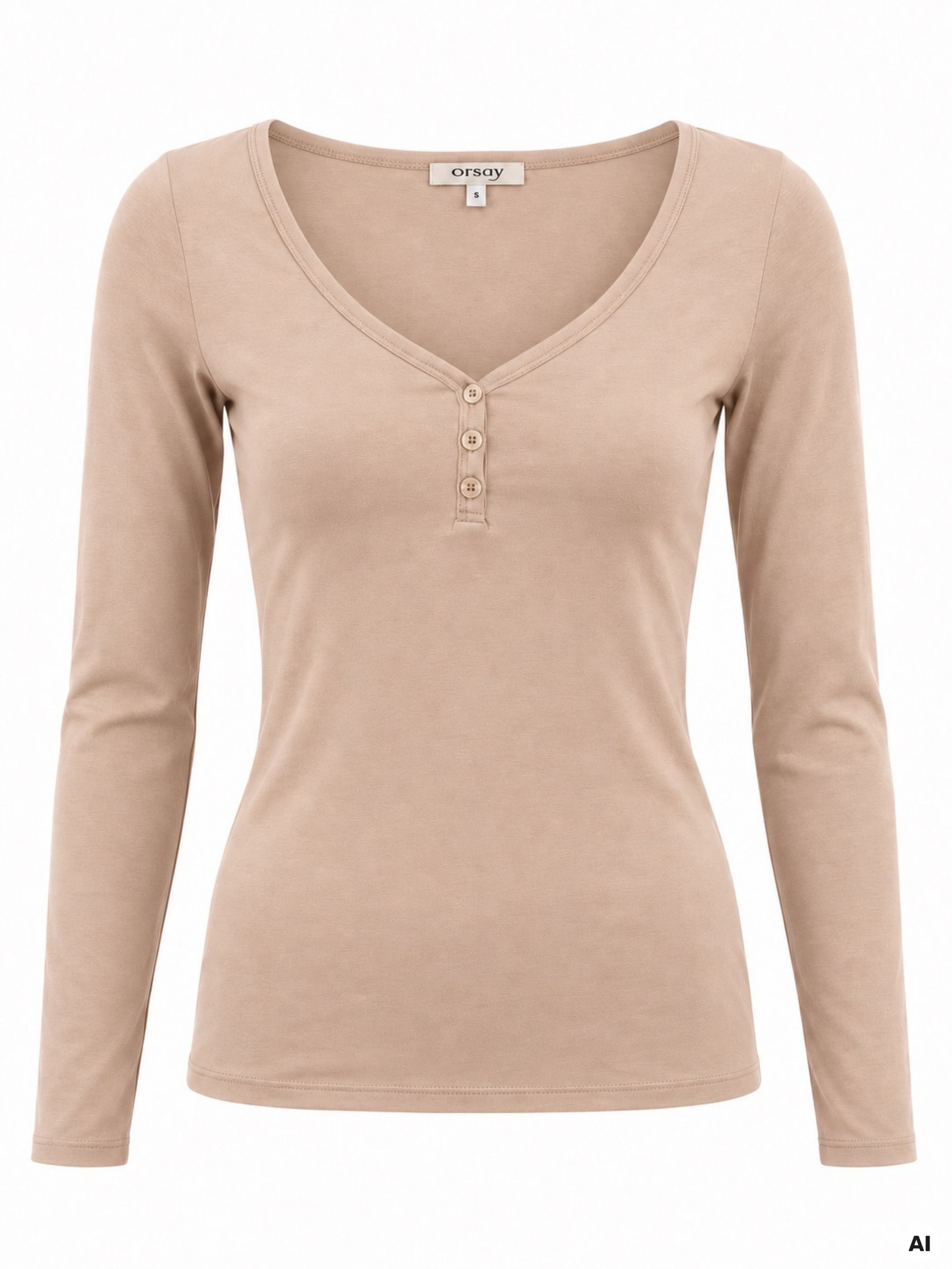 Beiges Damen-Langarmshirt ORSAY - 005