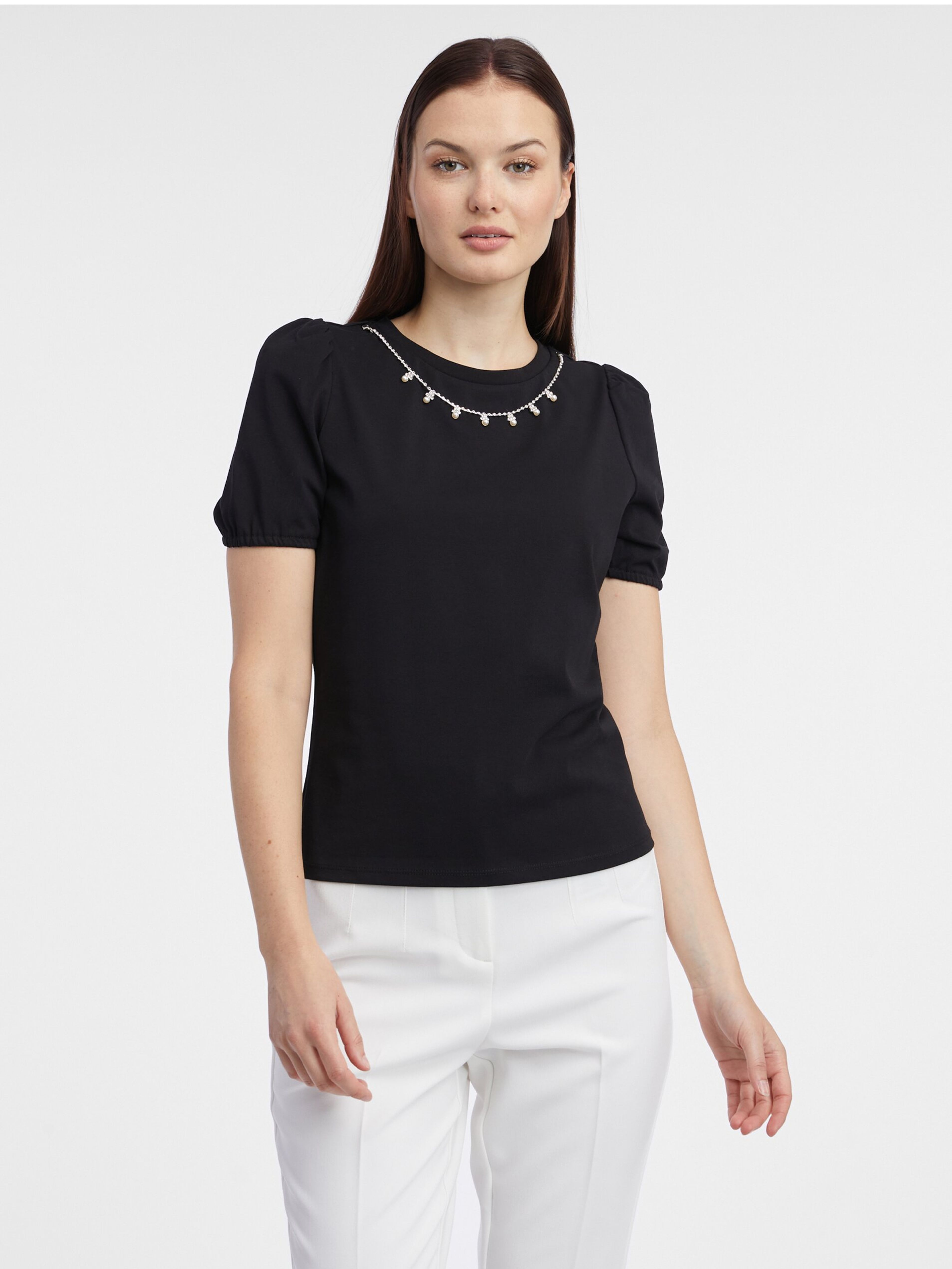 Schwarzes Damen-T-Shirt ORSAY