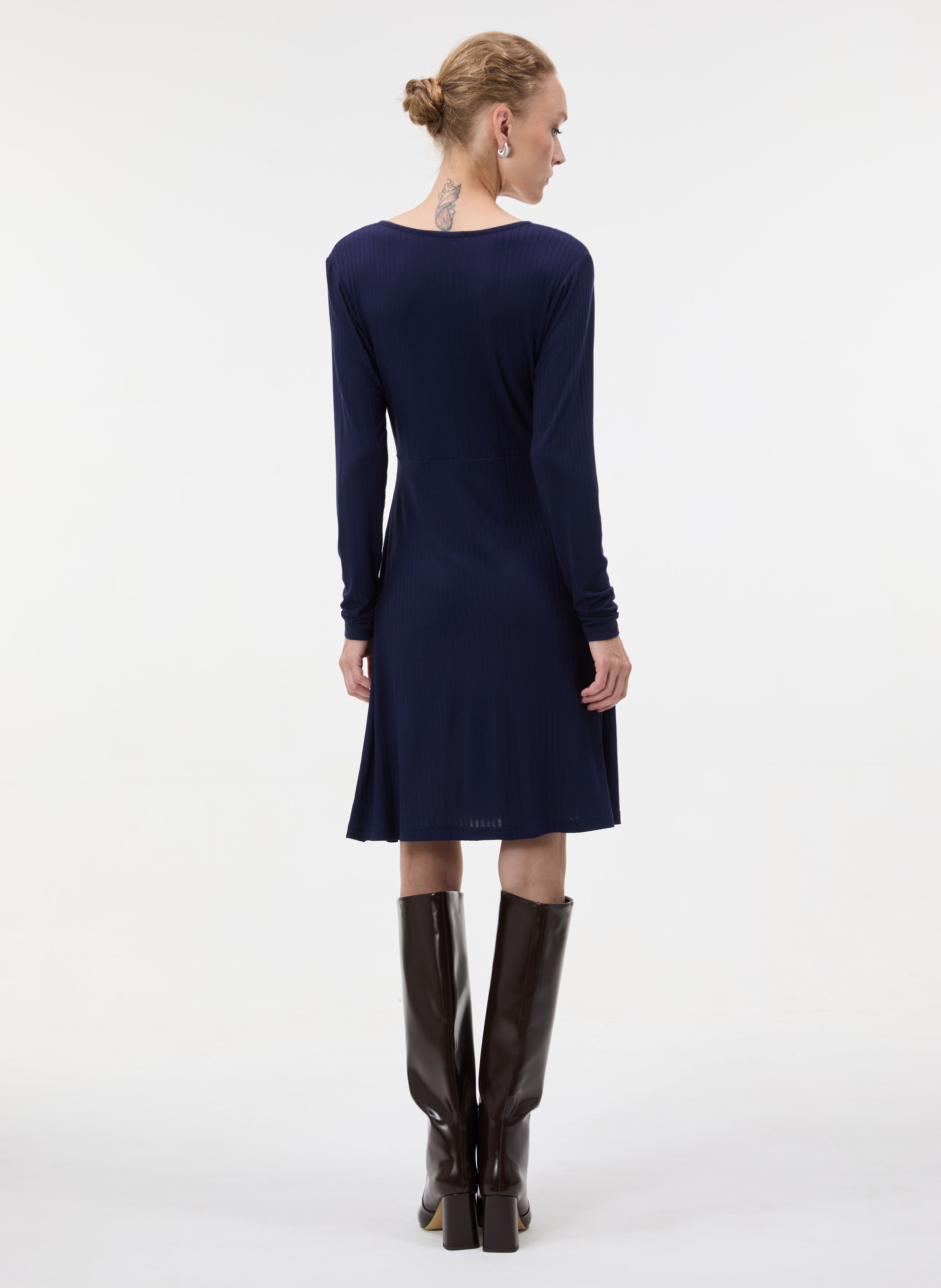 Dunkelblaues Damenkleid ORSAY - 003