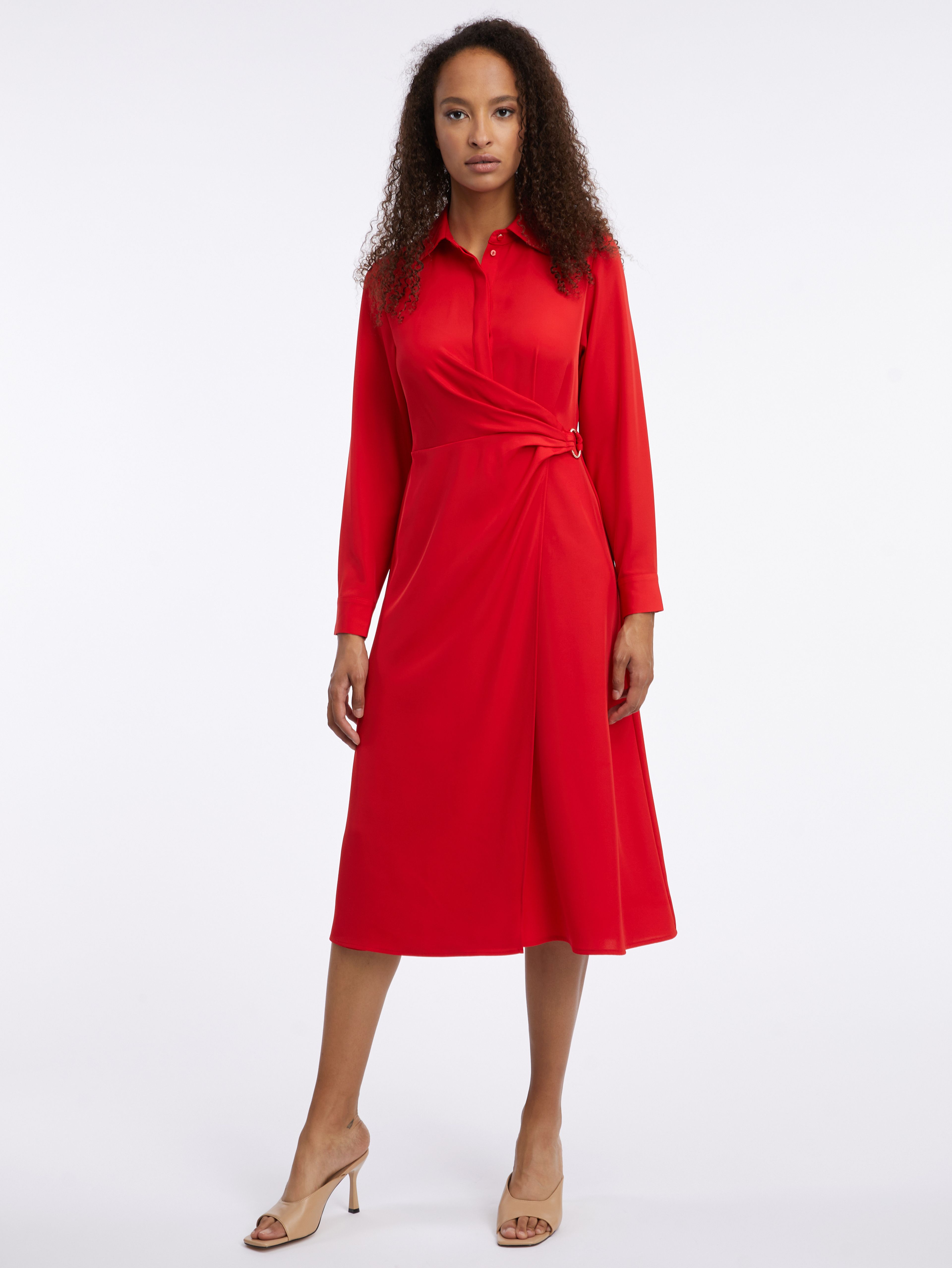 Rotes Damen-Midikleid ORSAY