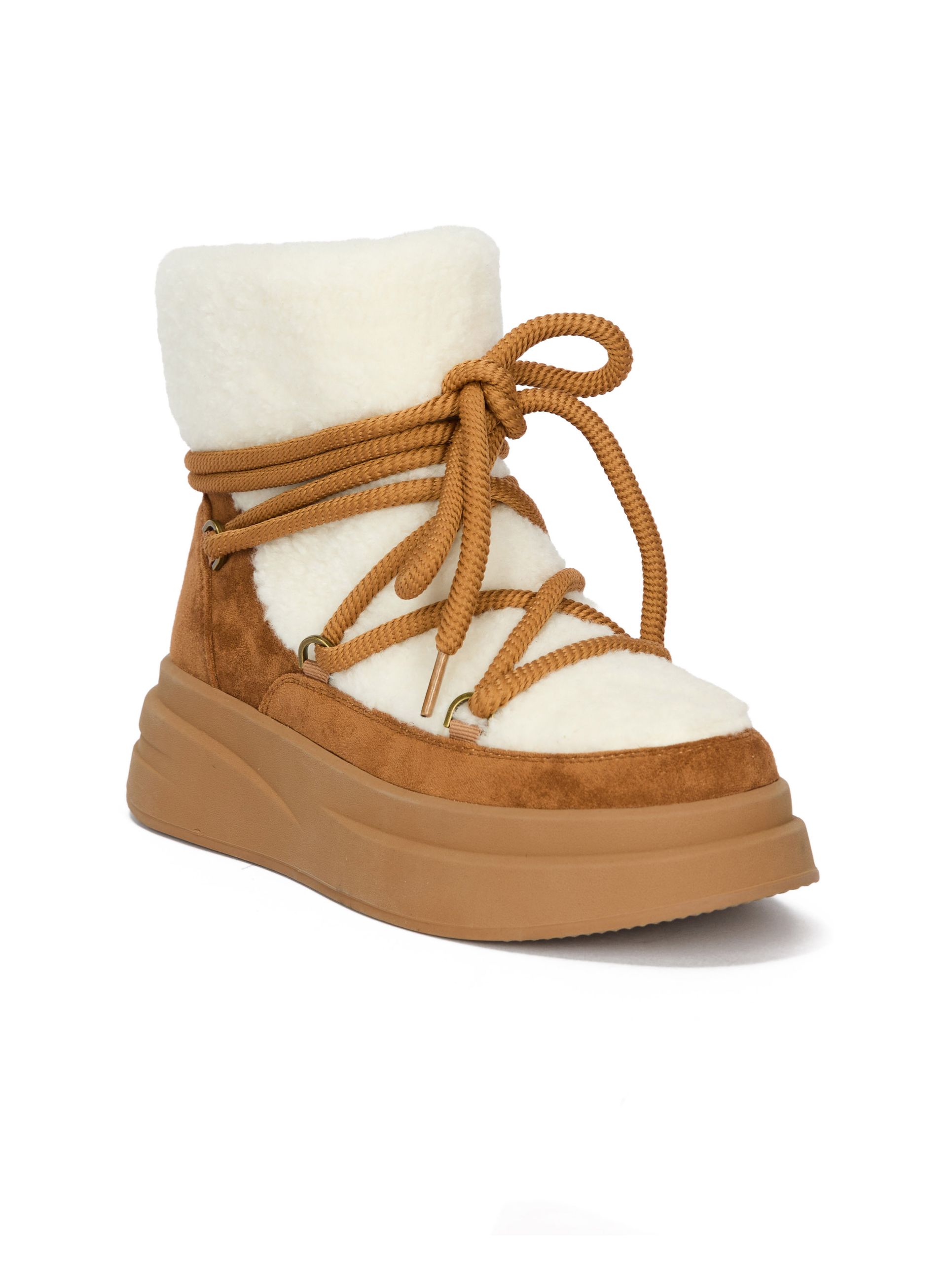 Braune Damen-Winterschuhe mit Fell ORSAY MIREYA - 001