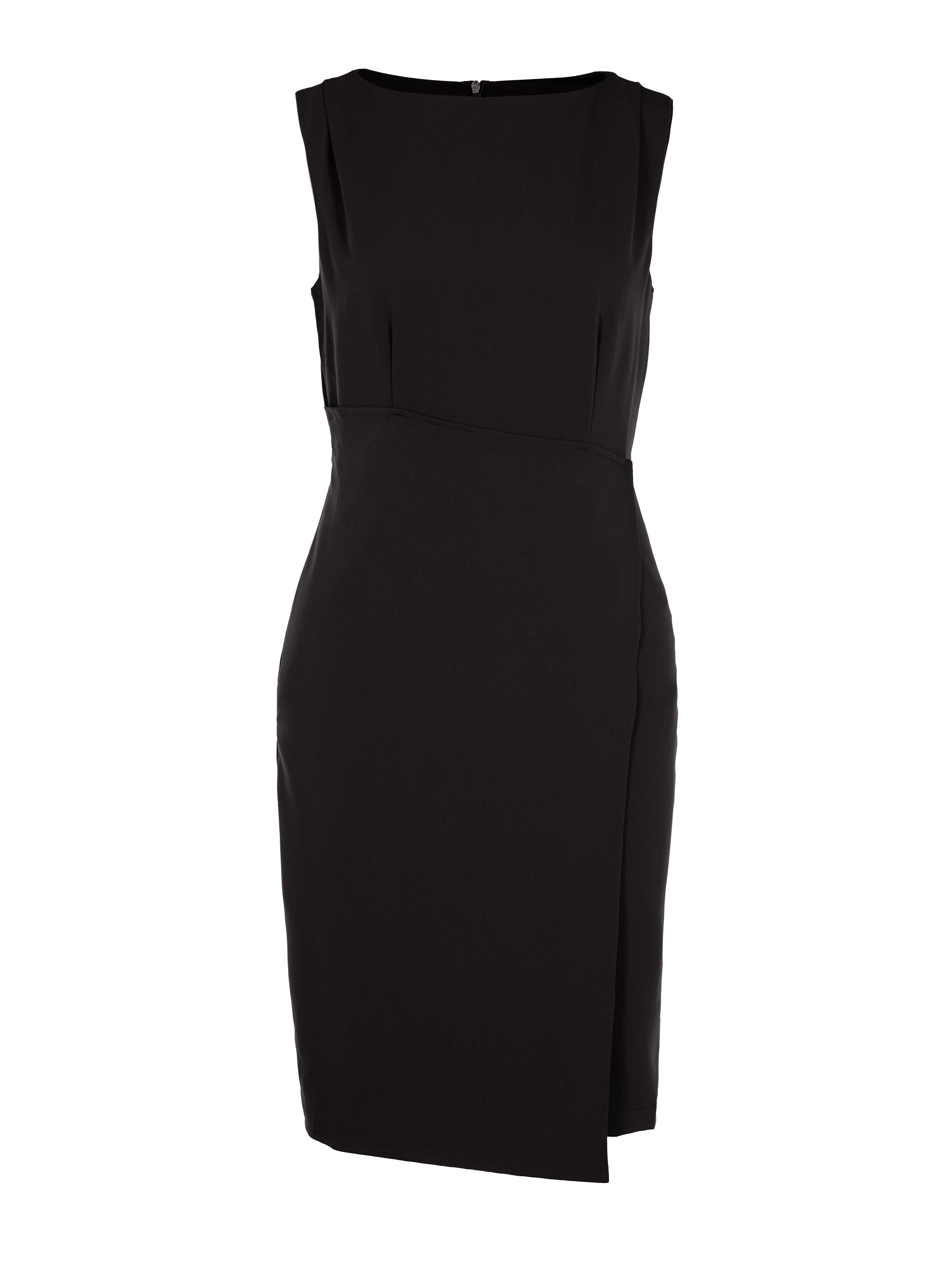 Schwarzes ärmelloses Damen-Wickelkleid ORSAY - 005