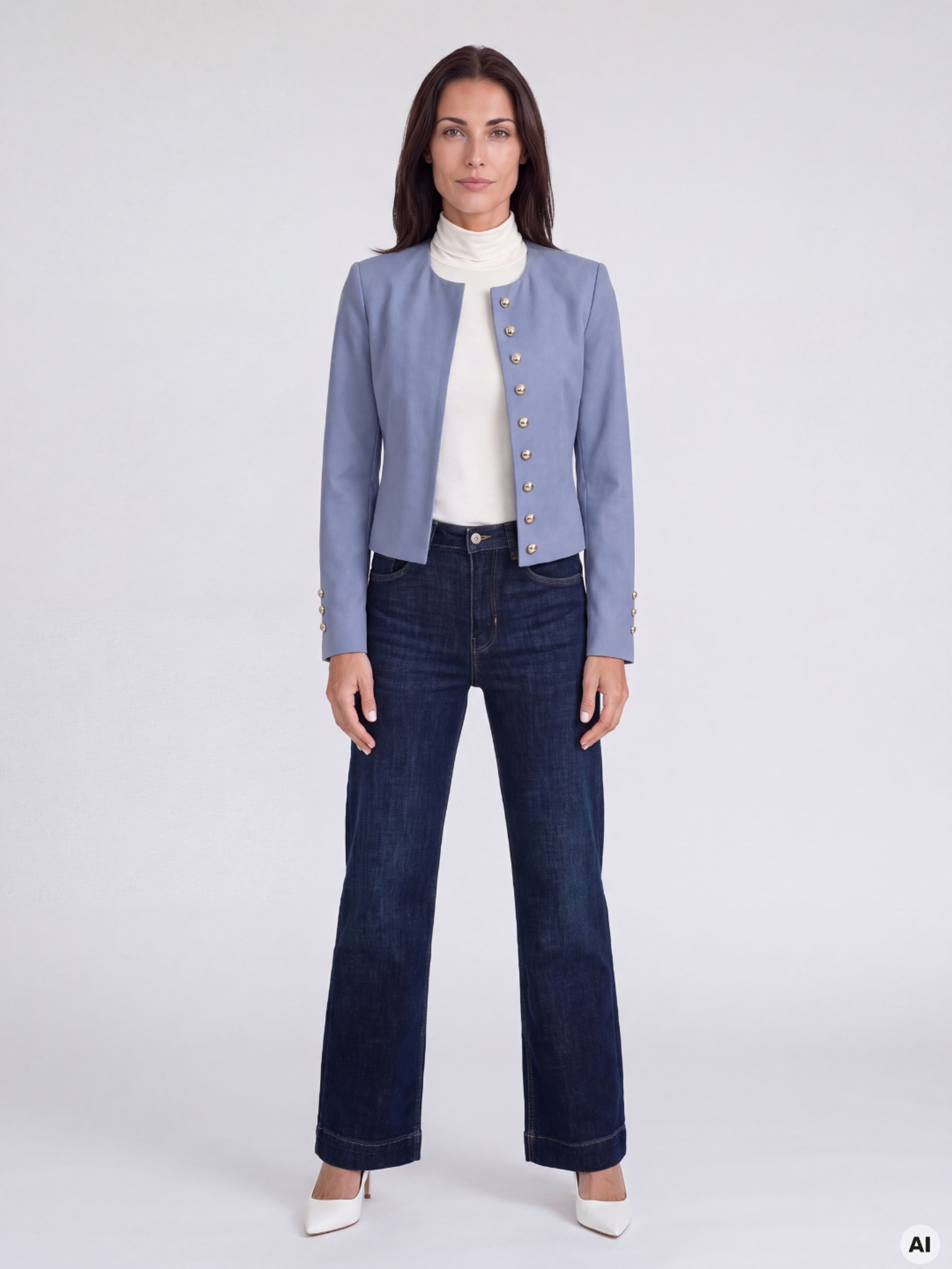 Hellblauer Damen-Blazer ORSAY - 001