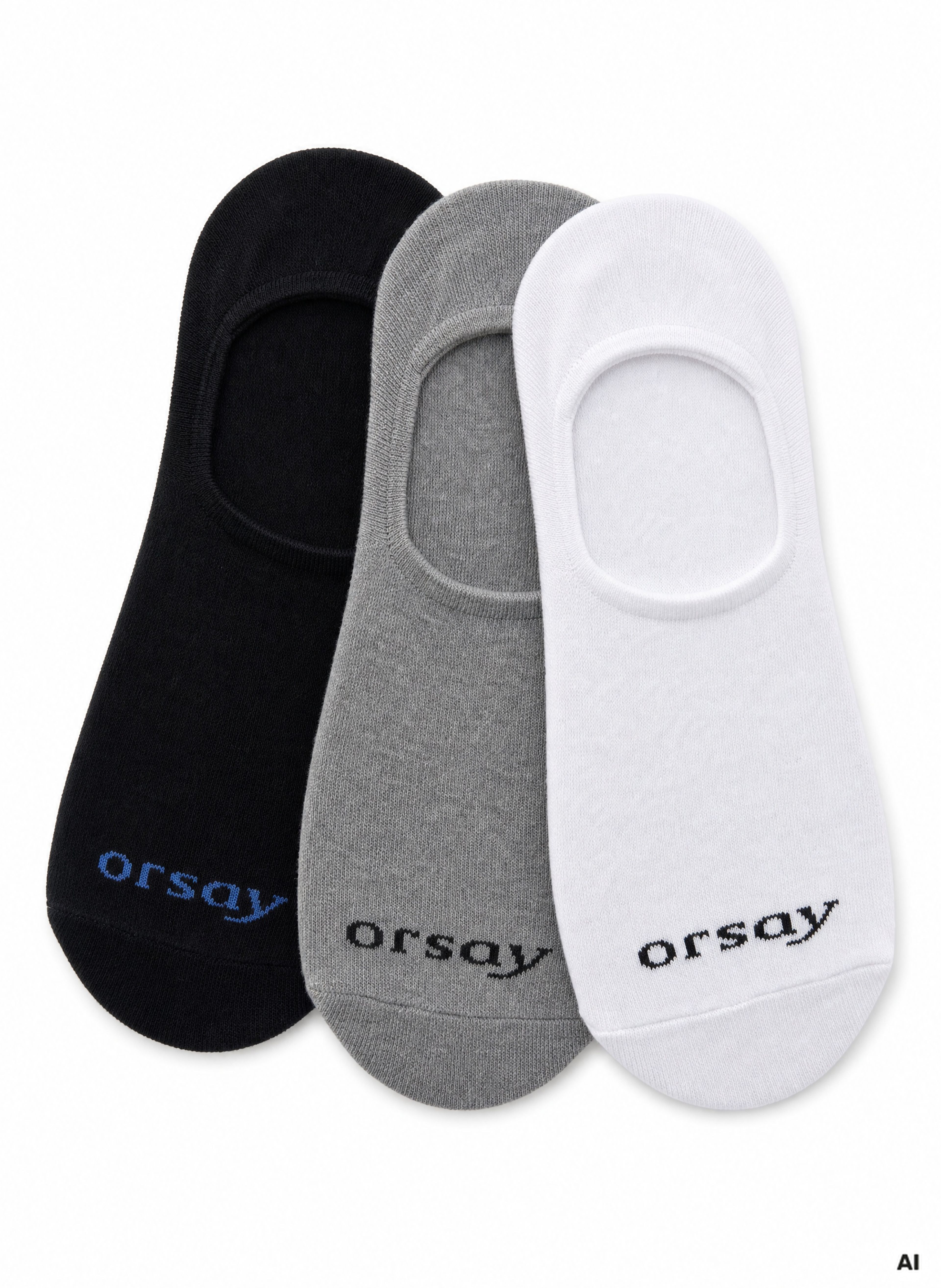 Mehrfarbige Damen-Füßlinge 3er-Pack ORSAY - 002