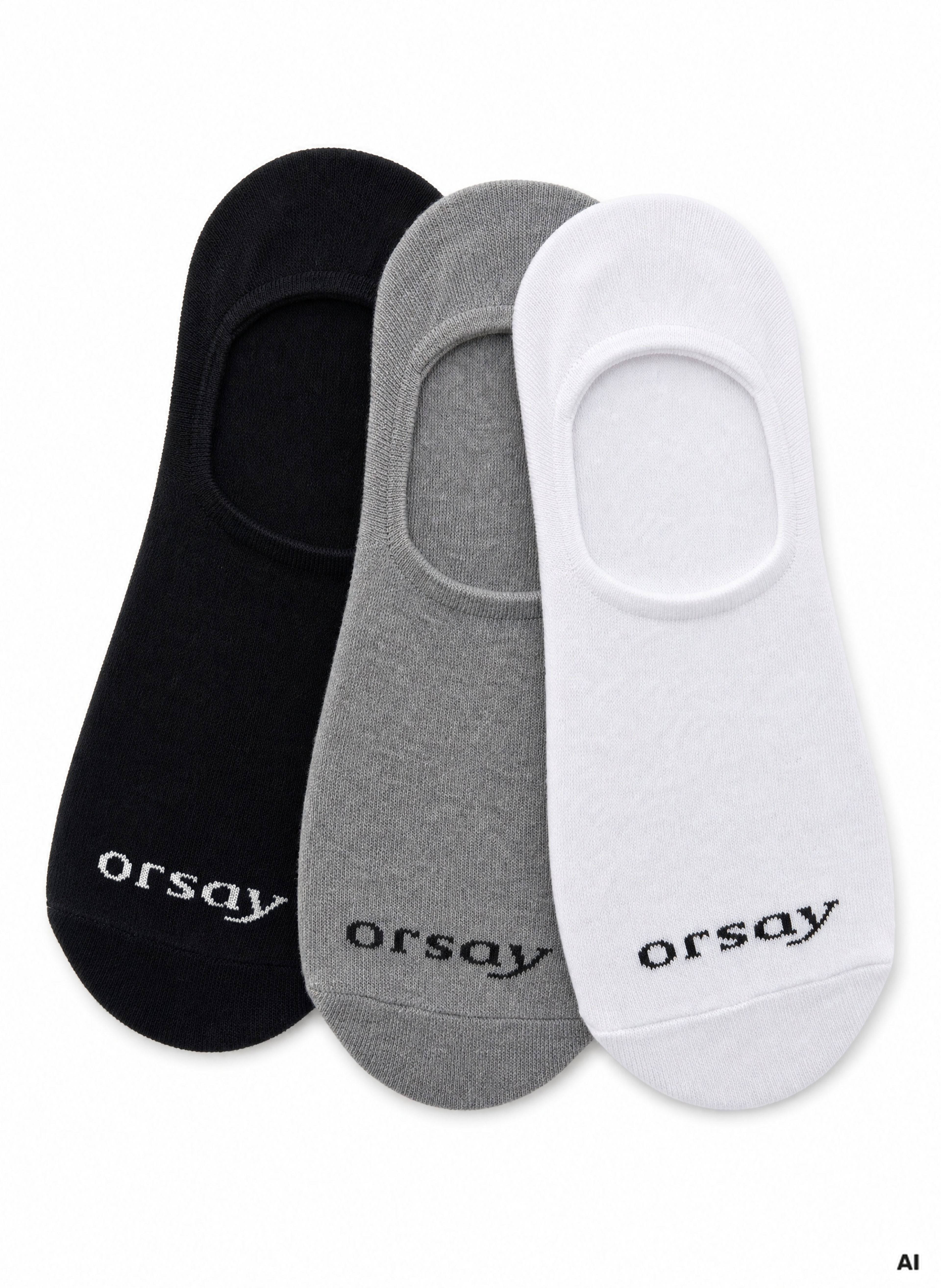 Wielokolorowe damskie stopki 3 pary ORSAY - 002