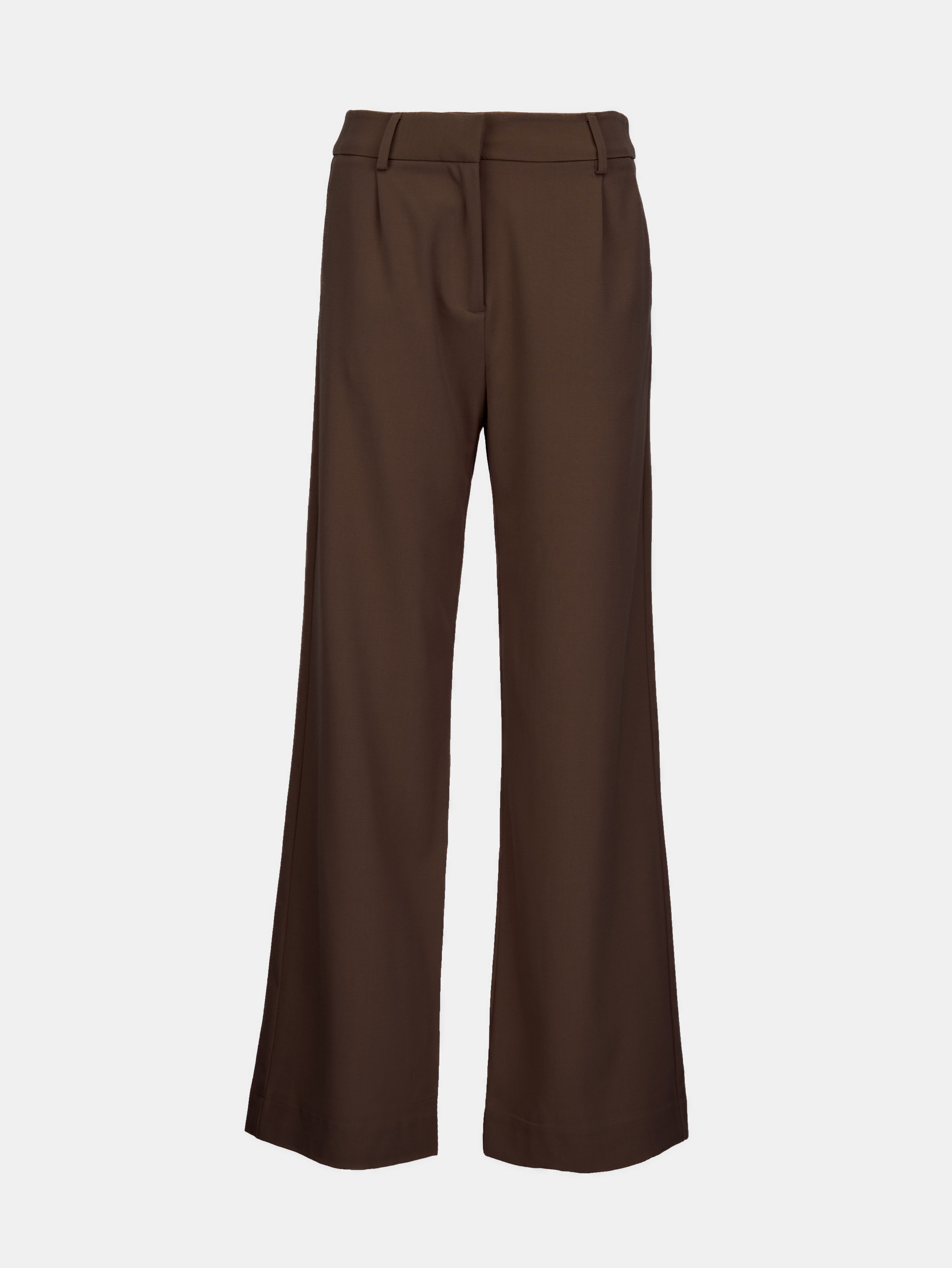 Ciemnobrązowe damskie szerokie spodnie ORSAY