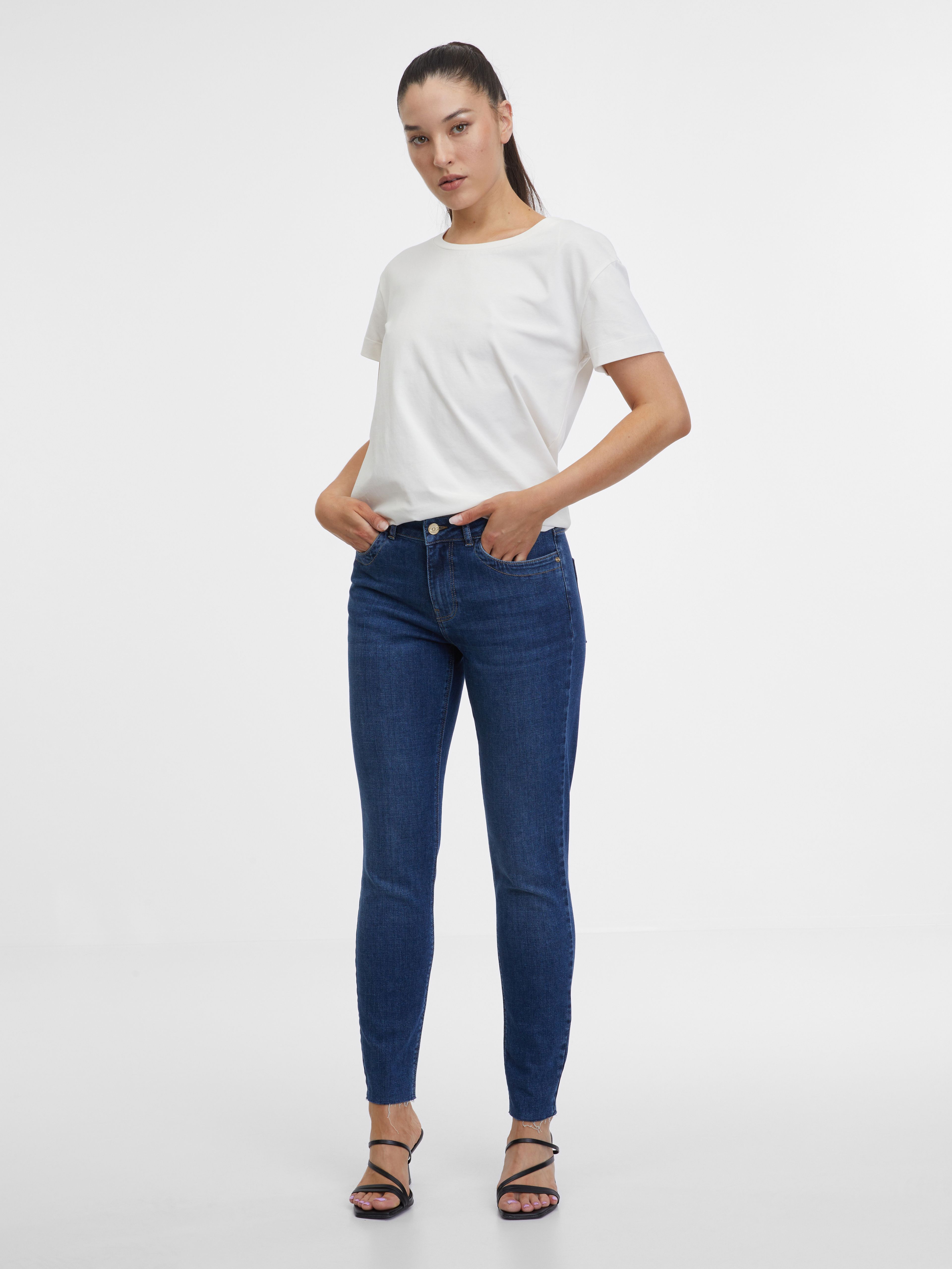 Dunkelblaue Damen-Skinny-Fit-Jeans ORSAY