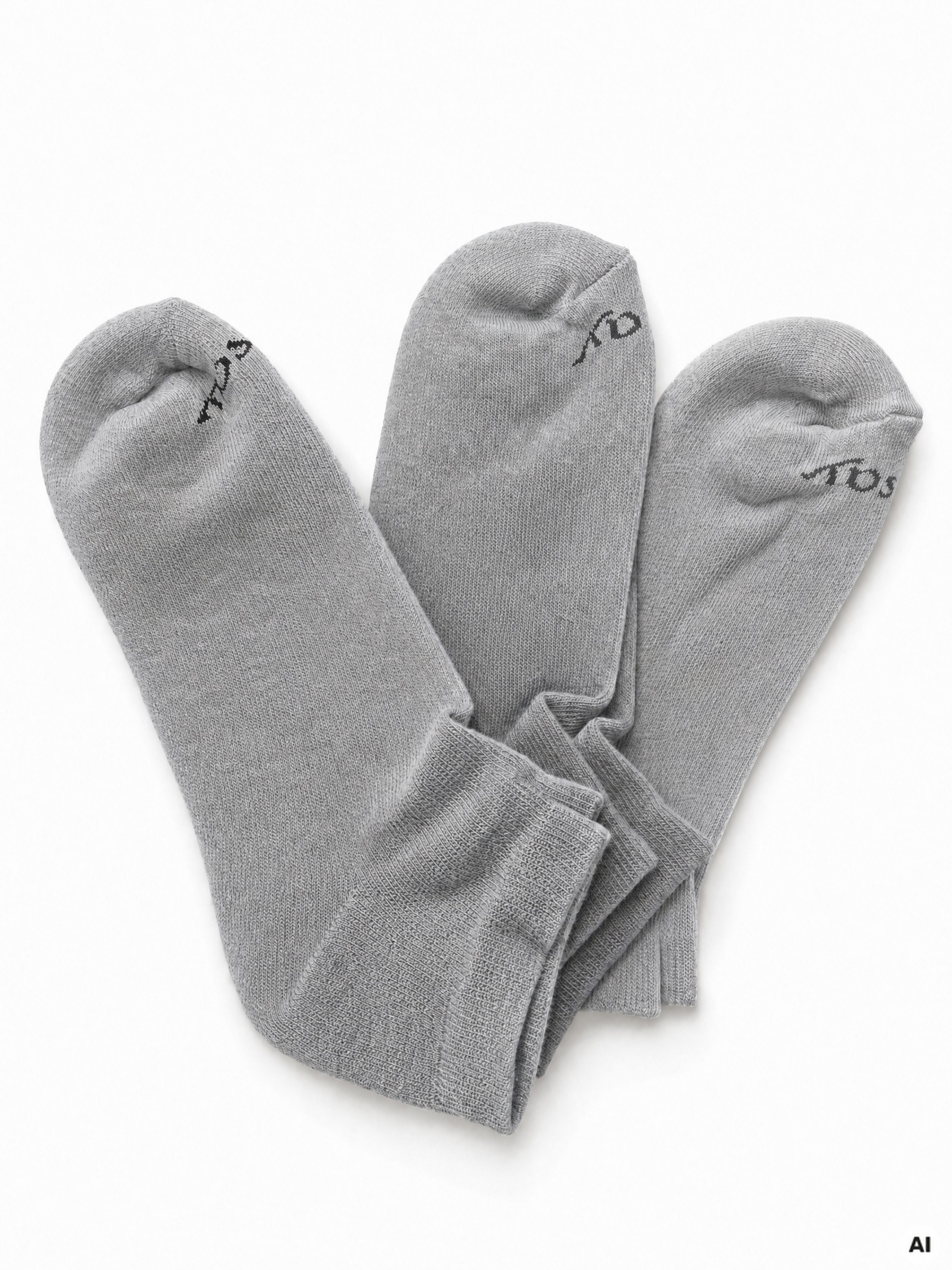Graue Damen-Knöchelsocken 3er-Pack ORSAY - 002