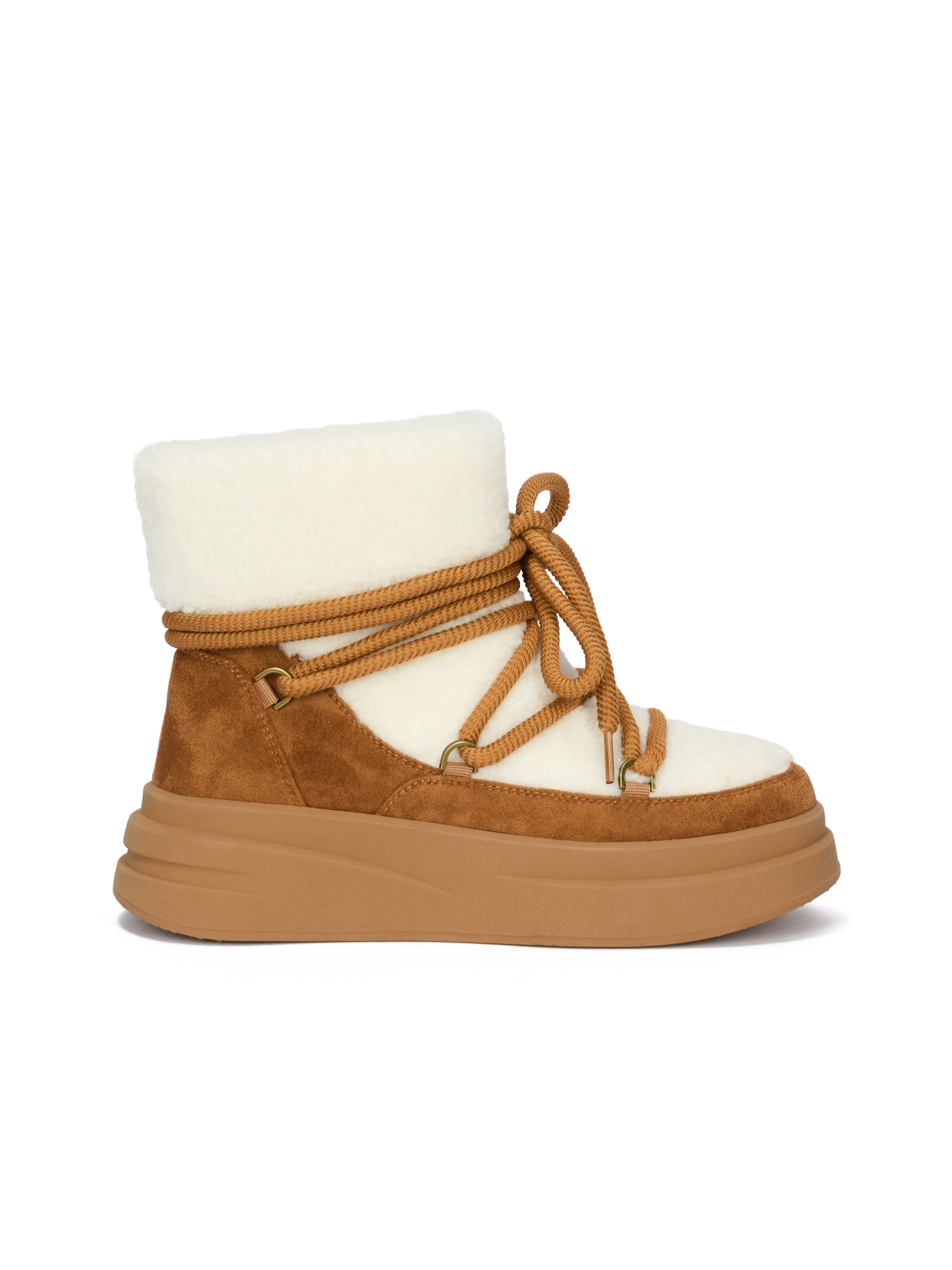 Braune Damen-Winterschuhe mit Fell ORSAY MIREYA - 002