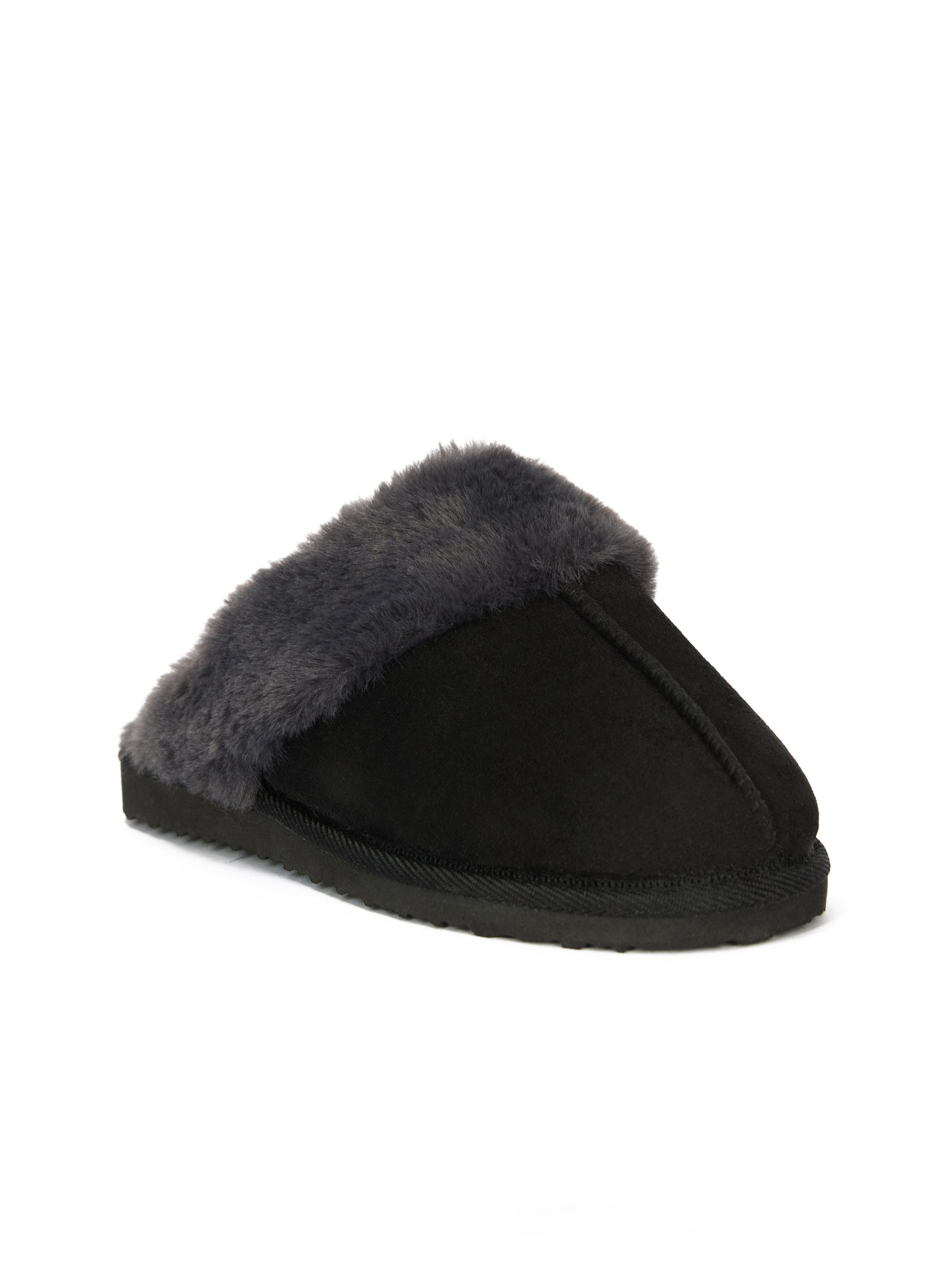 Schwarze Damen-Pantoffeln mit Fell ORSAY IMARA - 003