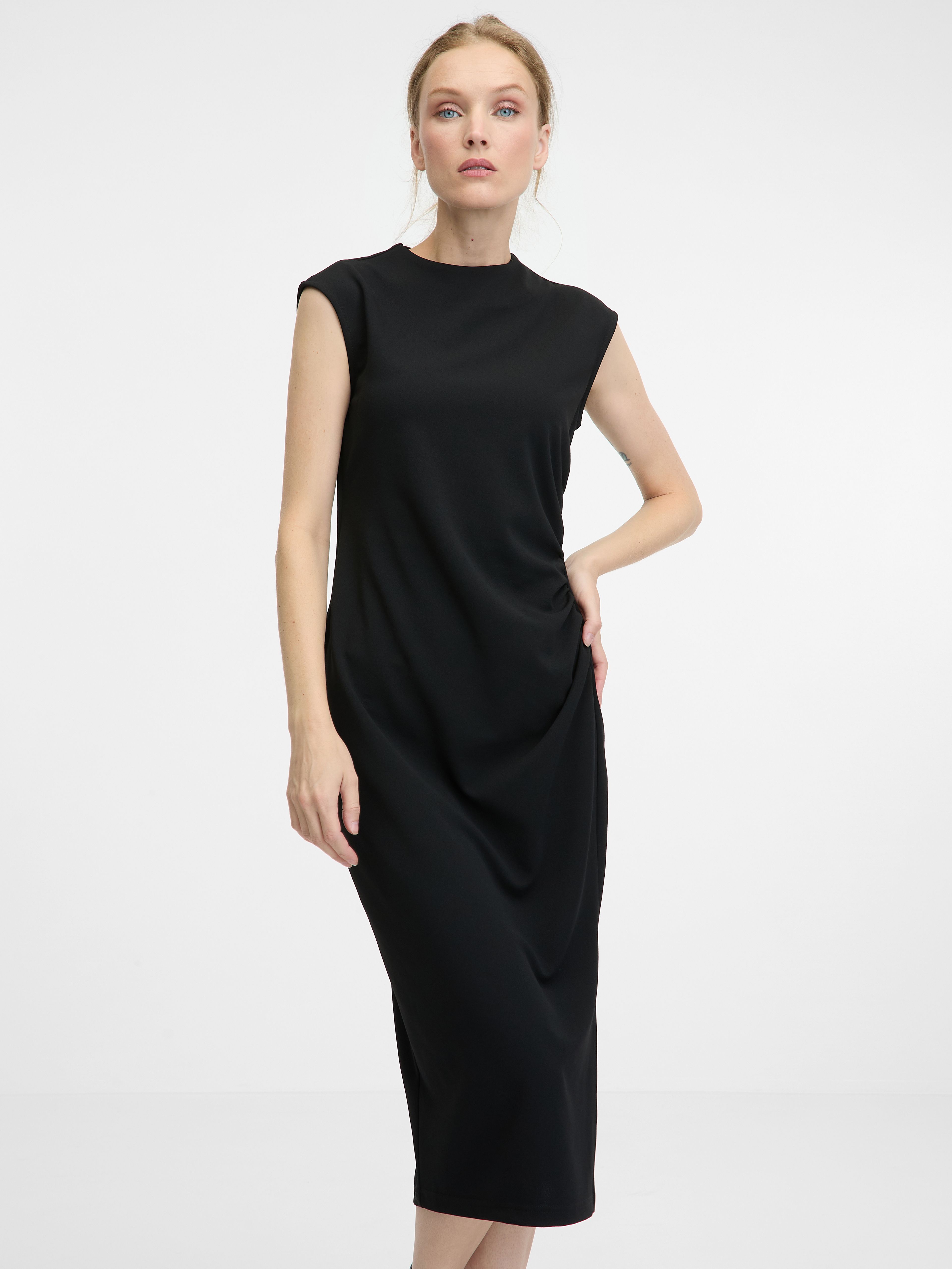 Schwarzes Damen-Midikleid ORSAY