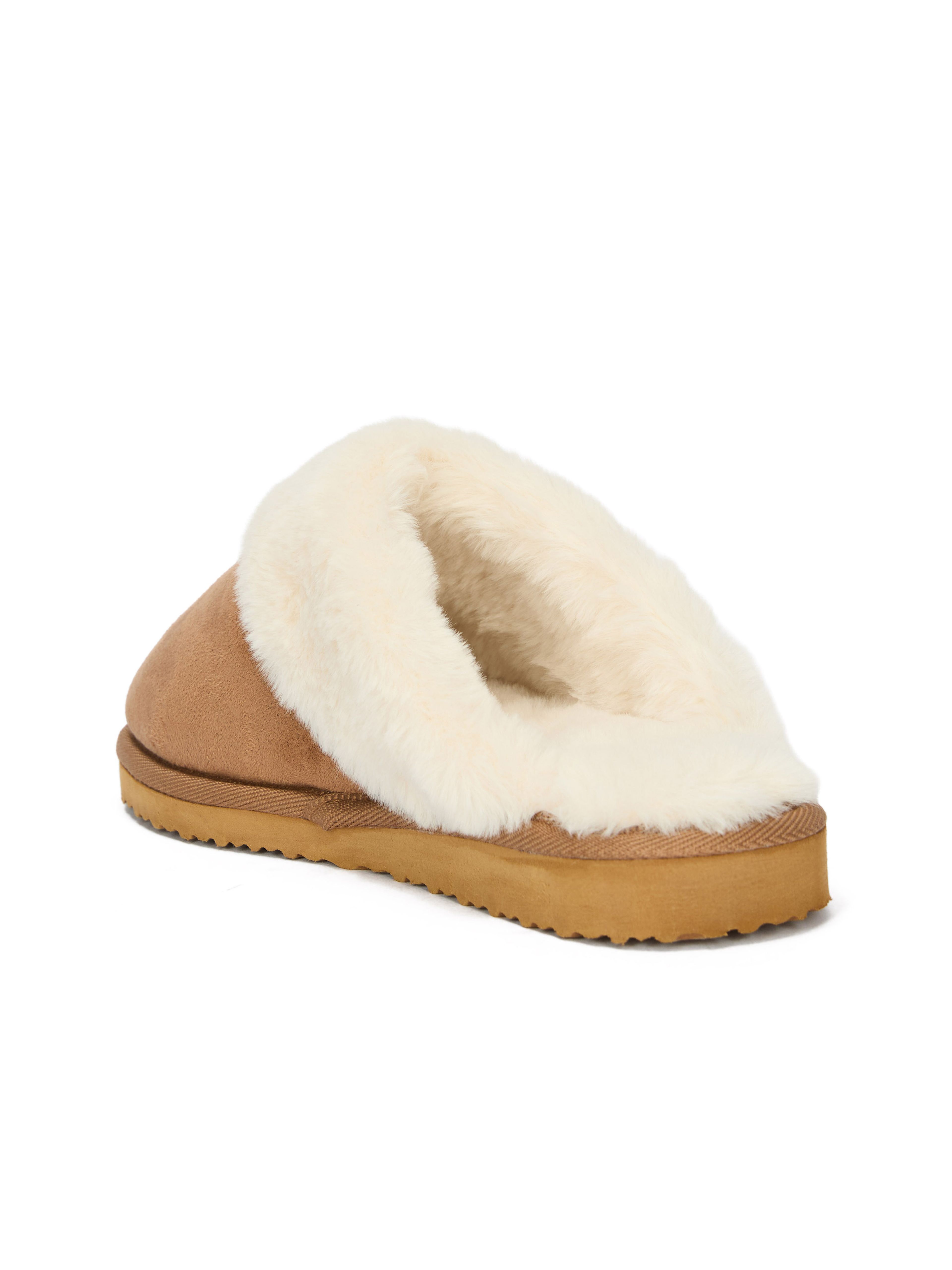 Braune Damen-Pantoffeln mit Fell ORSAY IMARA - 005