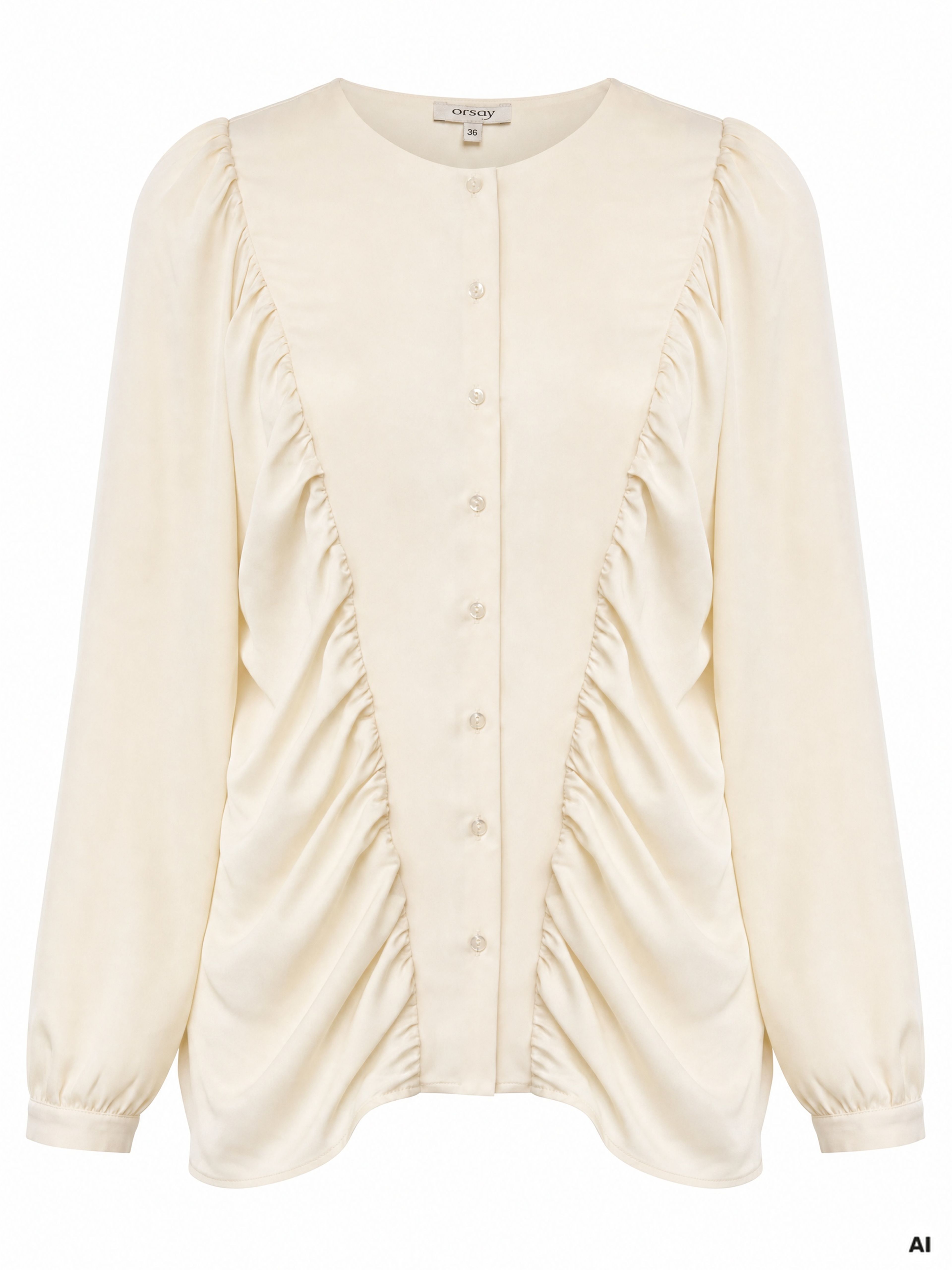 Bela ženska bluza z dolgimi rokavi ORSAY - 006