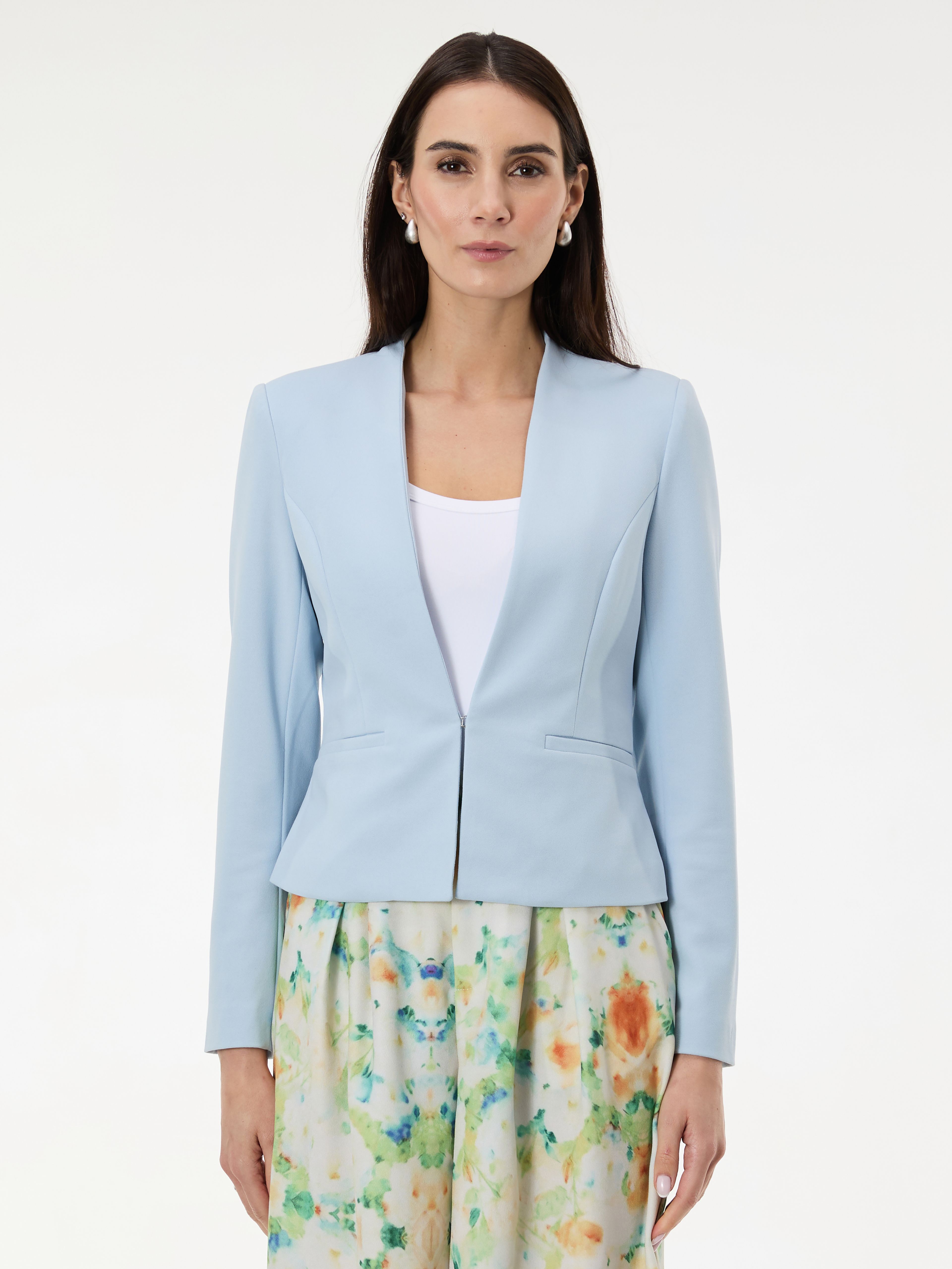 Jasnoniebieska damska krótka marynarka ORSAY