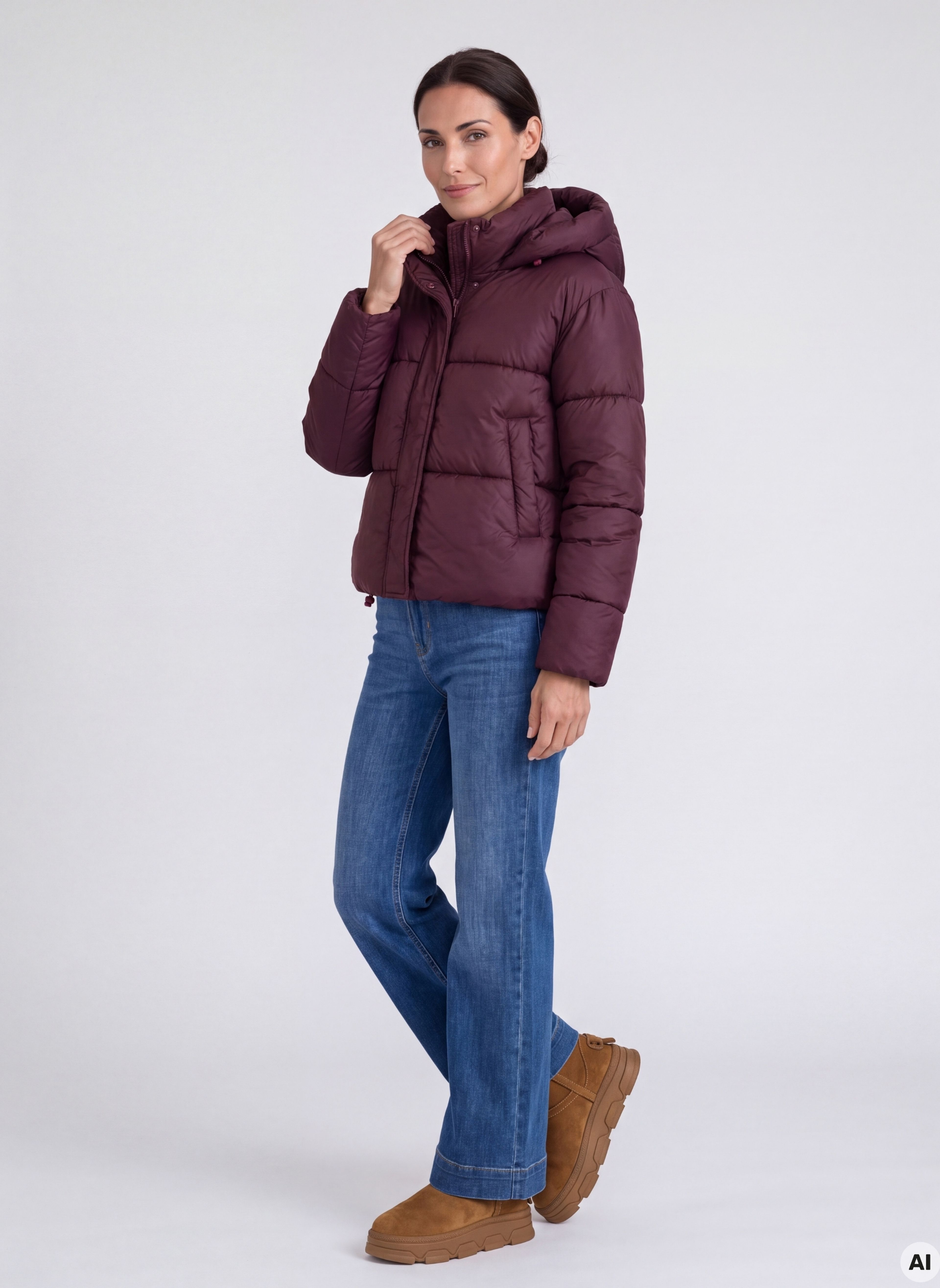 Bordeaux Damen-Winterjacke ORSAY - 003