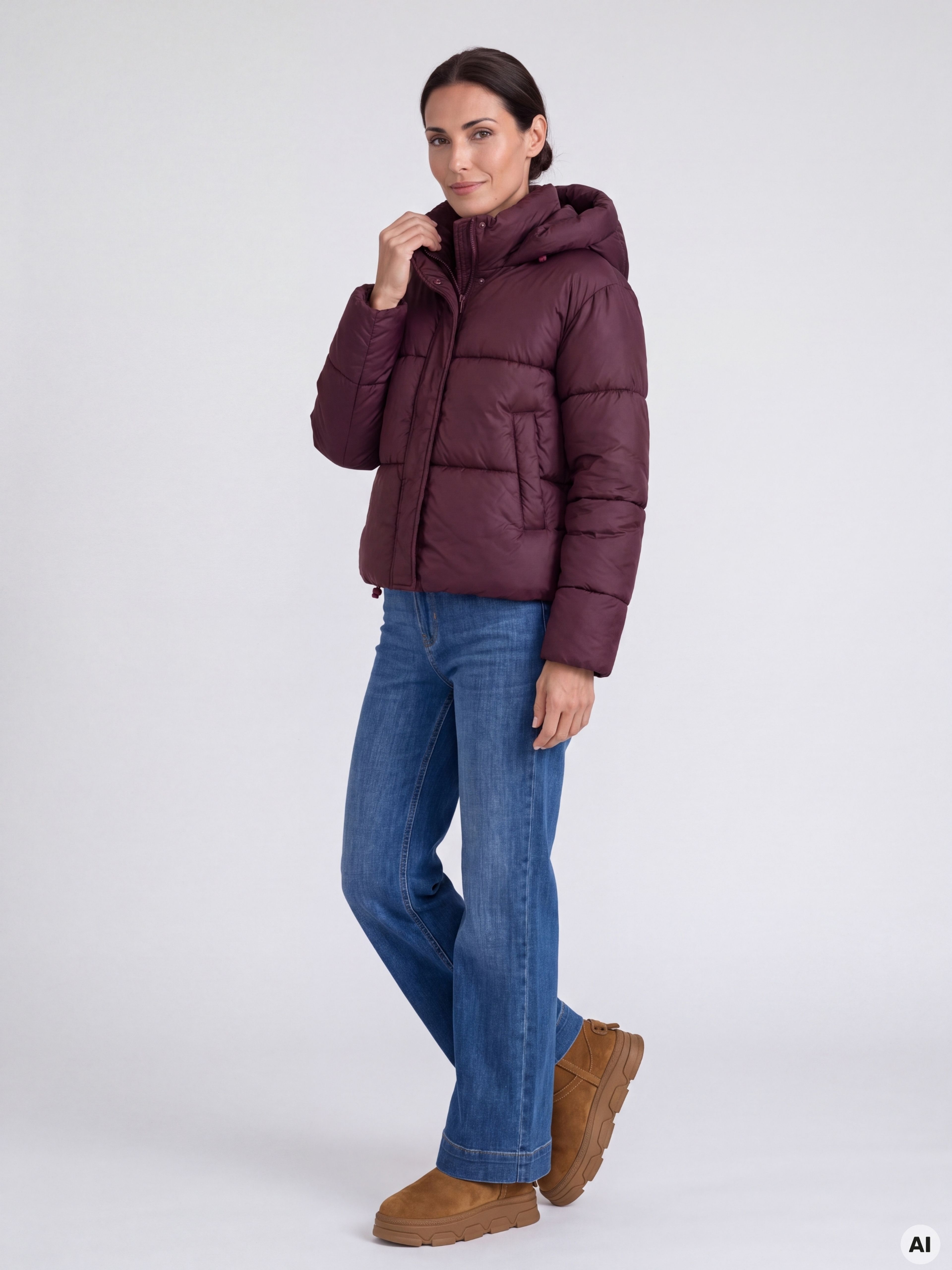 Bordeaux Damen-Winterjacke ORSAY - 003