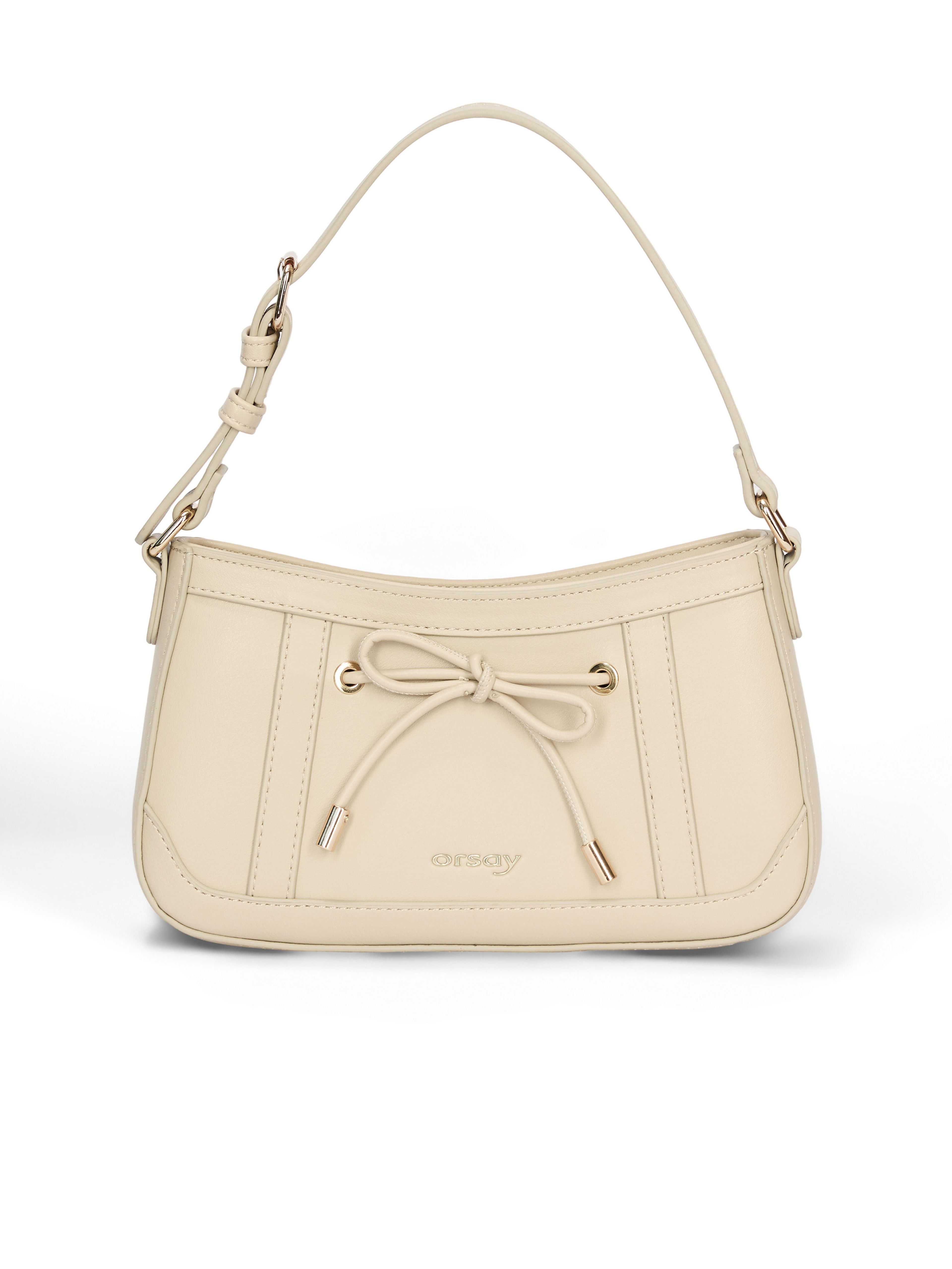 Cremefarbene Damen-Schultertasche mit Schleife ORSAY ISOLDE - 001