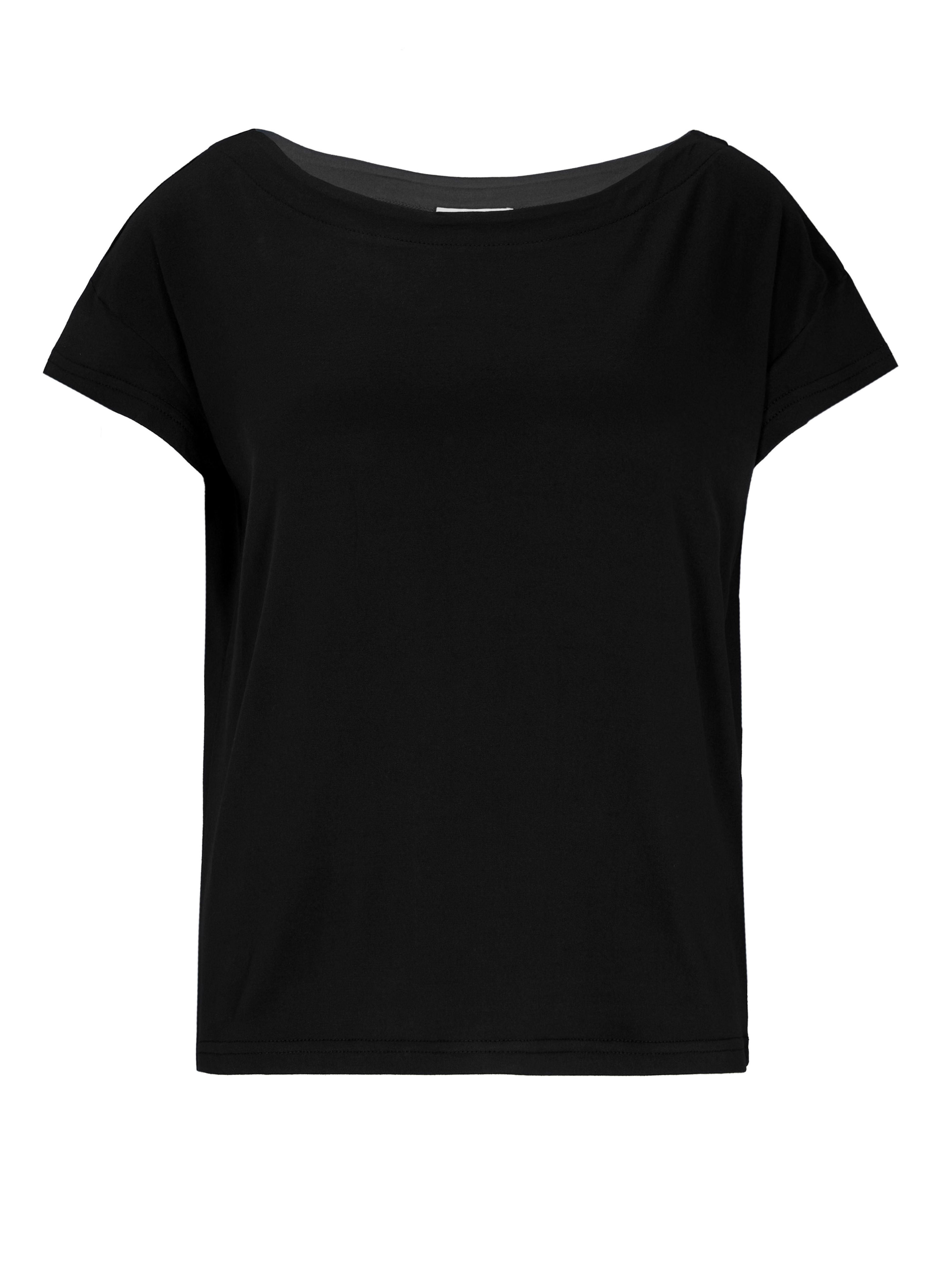 Czarny damski T-shirt z krótkim rękawem ORSAY - 005