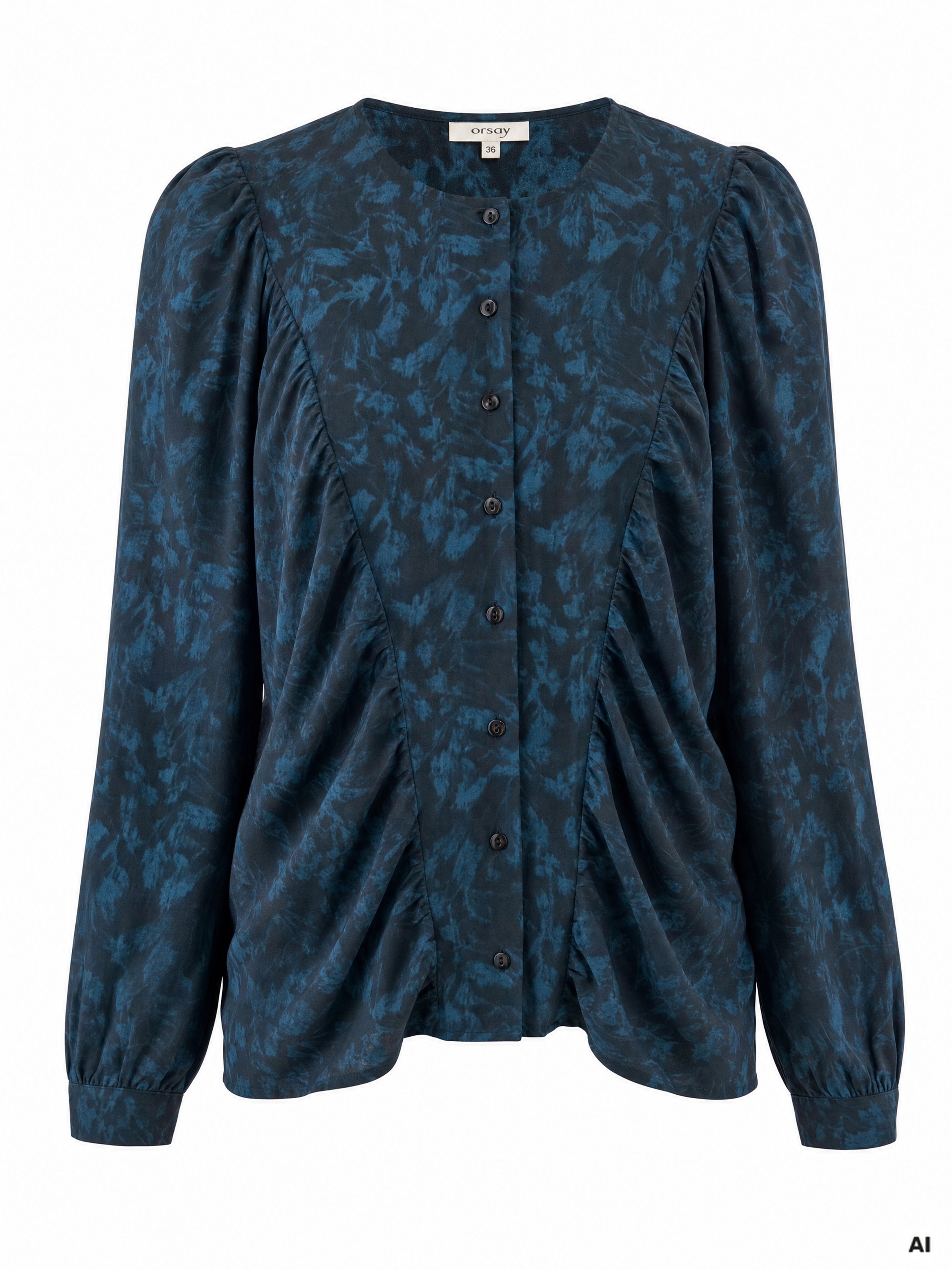 Modra ženska bluza z dolgimi rokavi ORSAY - 006
