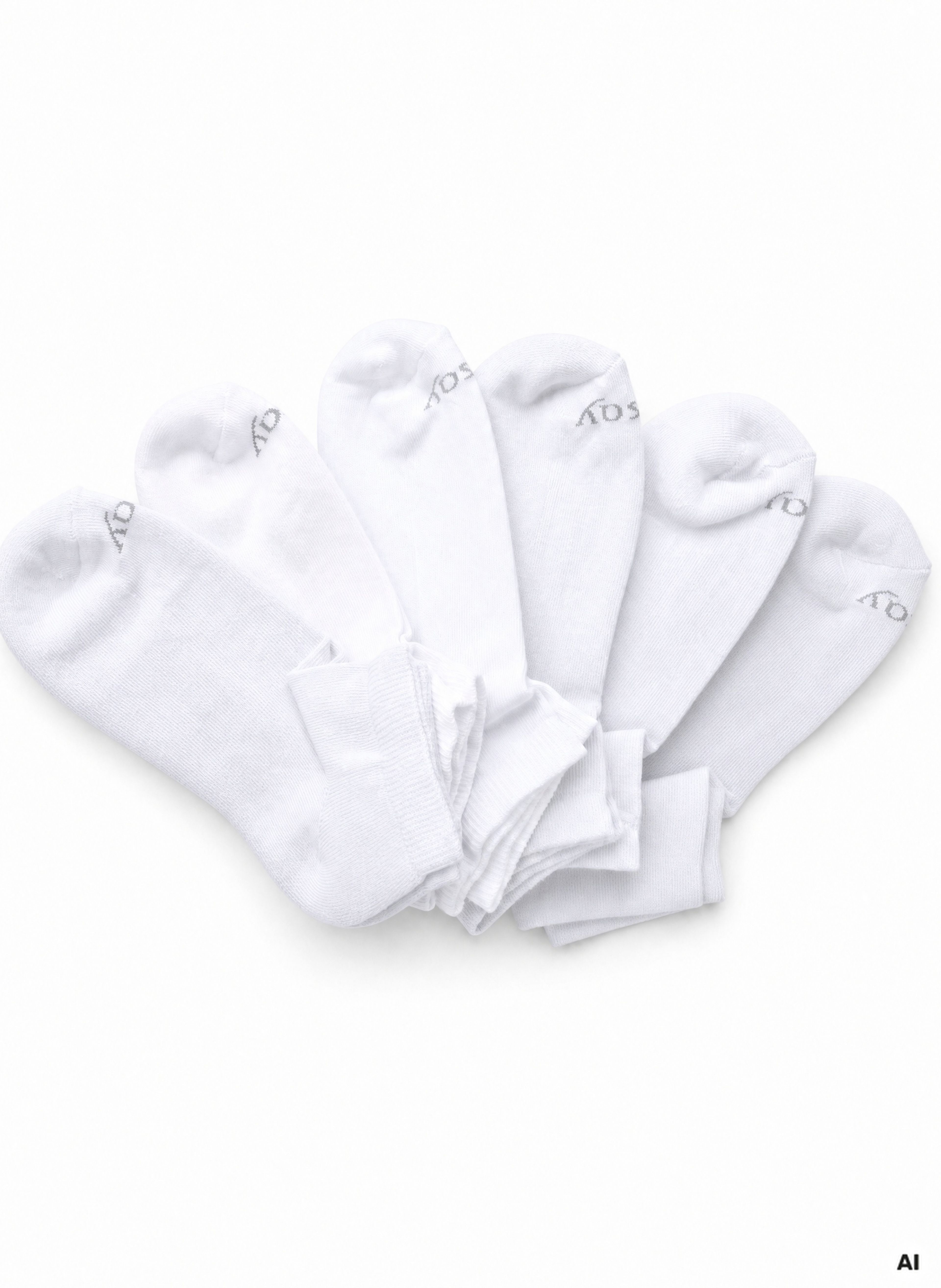 Weiße Damen-Knöchelsocken 6er-Pack ORSAY - 002