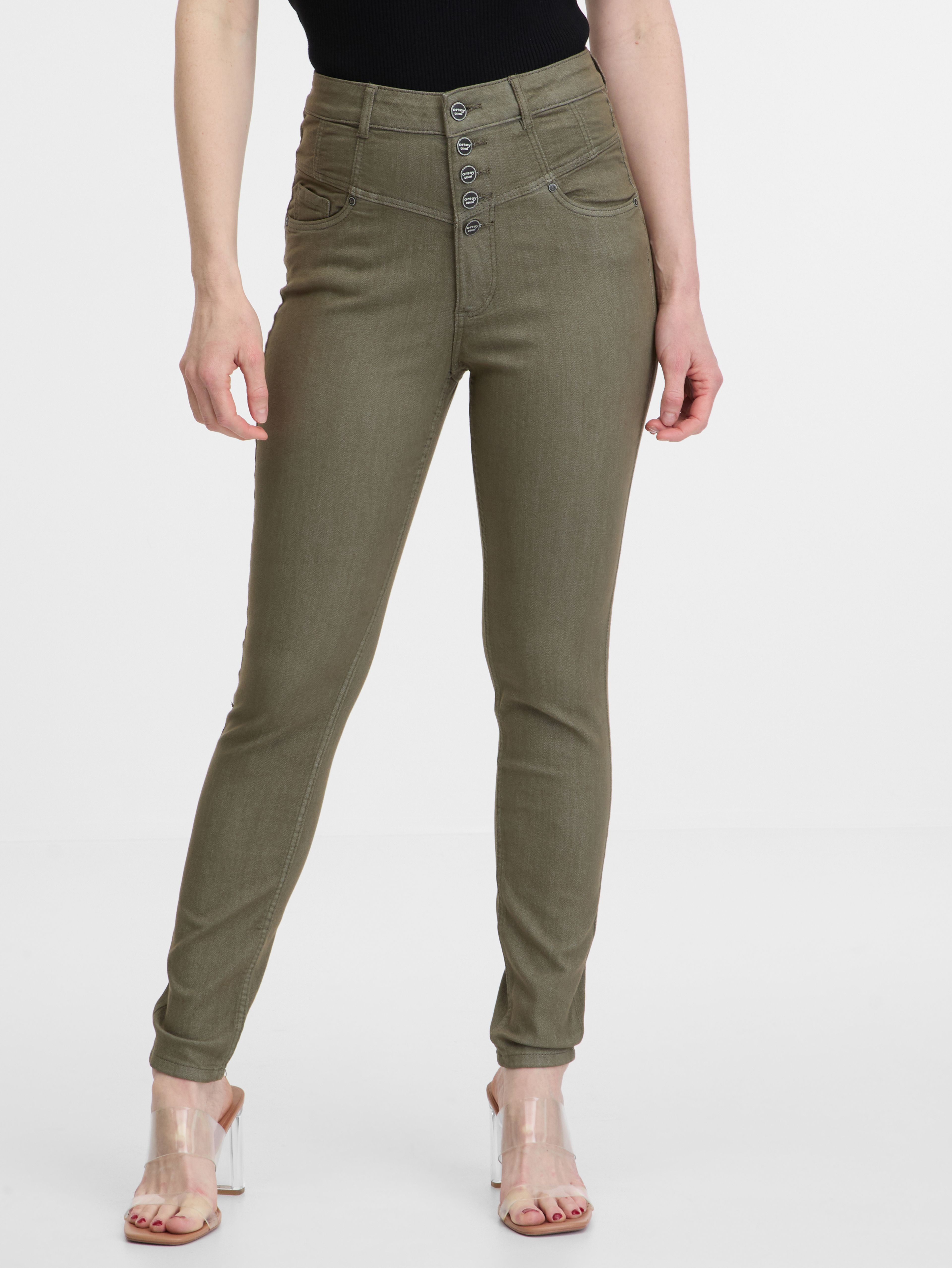 ORSAY khaki színű skinny fit női farmer