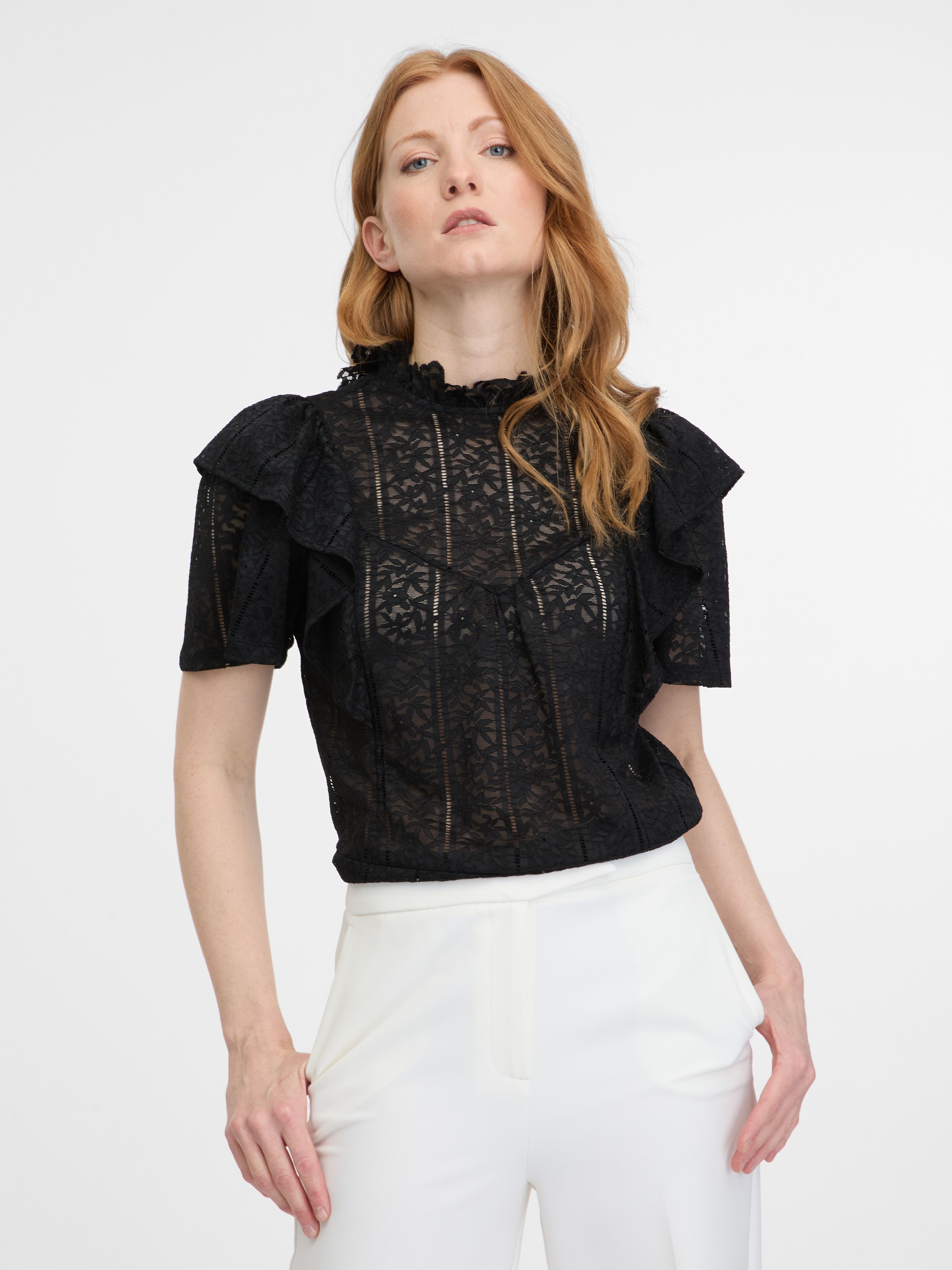 Elegante Damen Spitzenbluse | Luxuriöses Spitzenoberteil