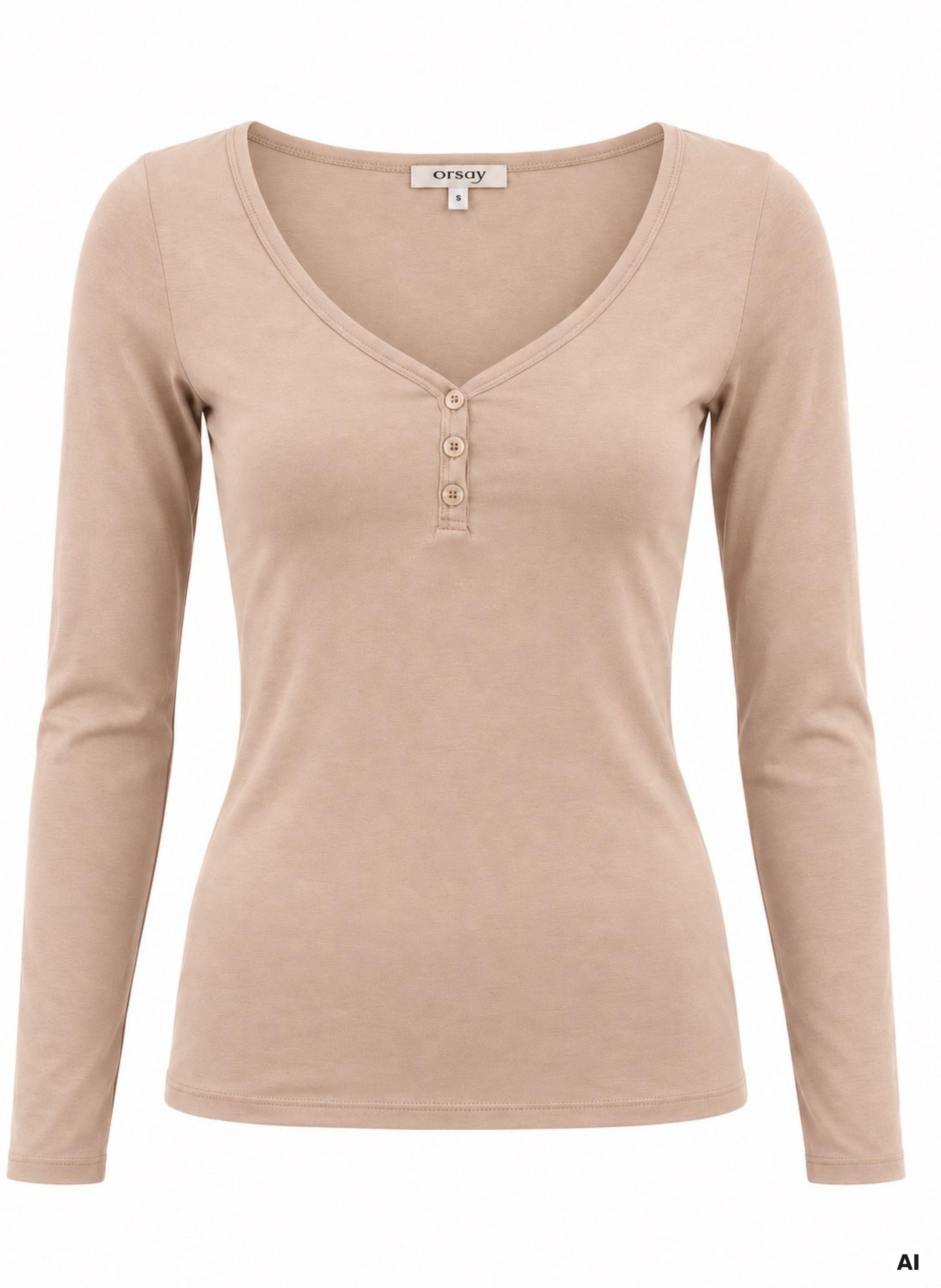 Beiges Damen-Langarmshirt ORSAY - 005