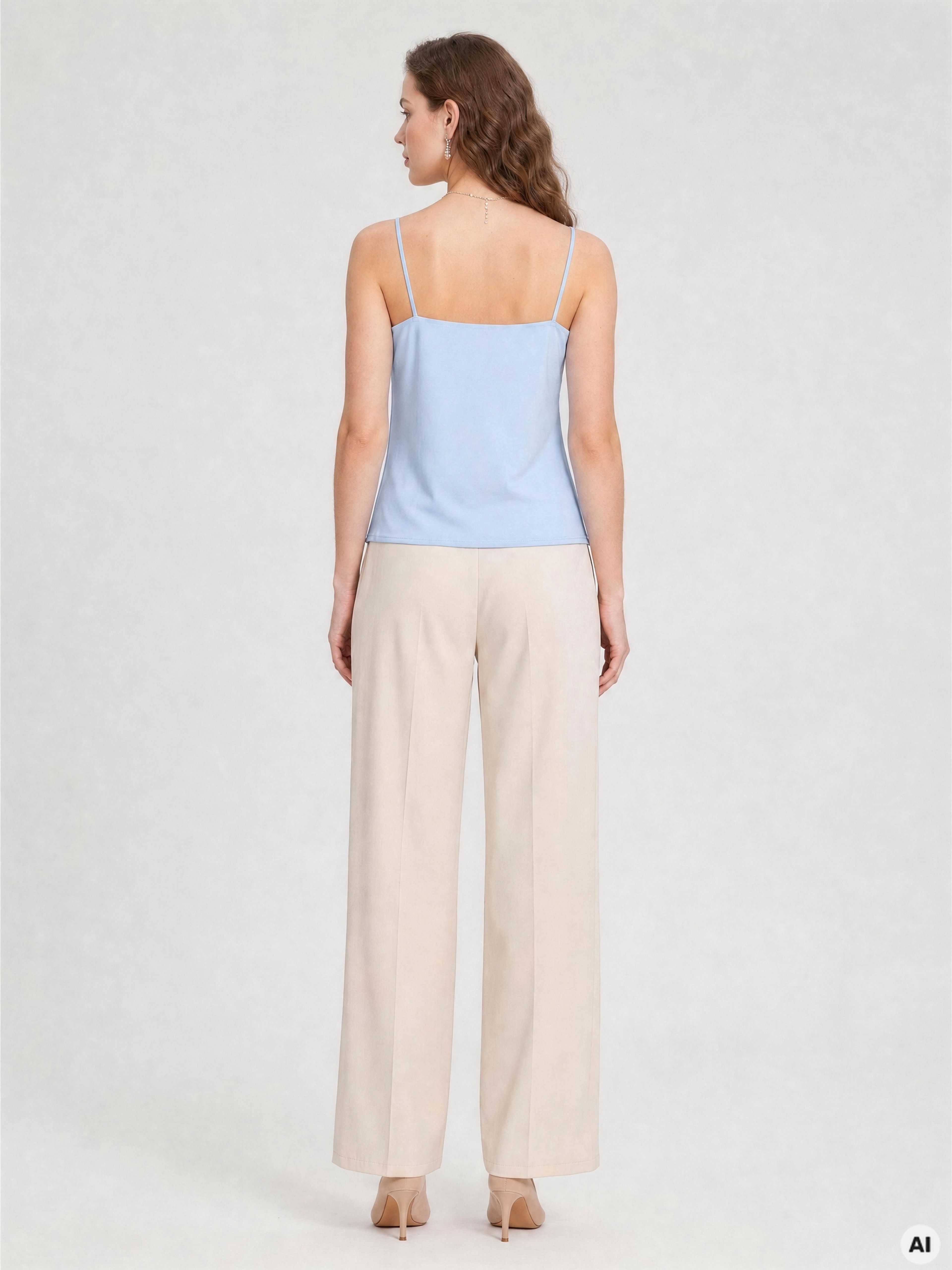 Hellblaues ärmelloses Damen-Top ORSAY - 002