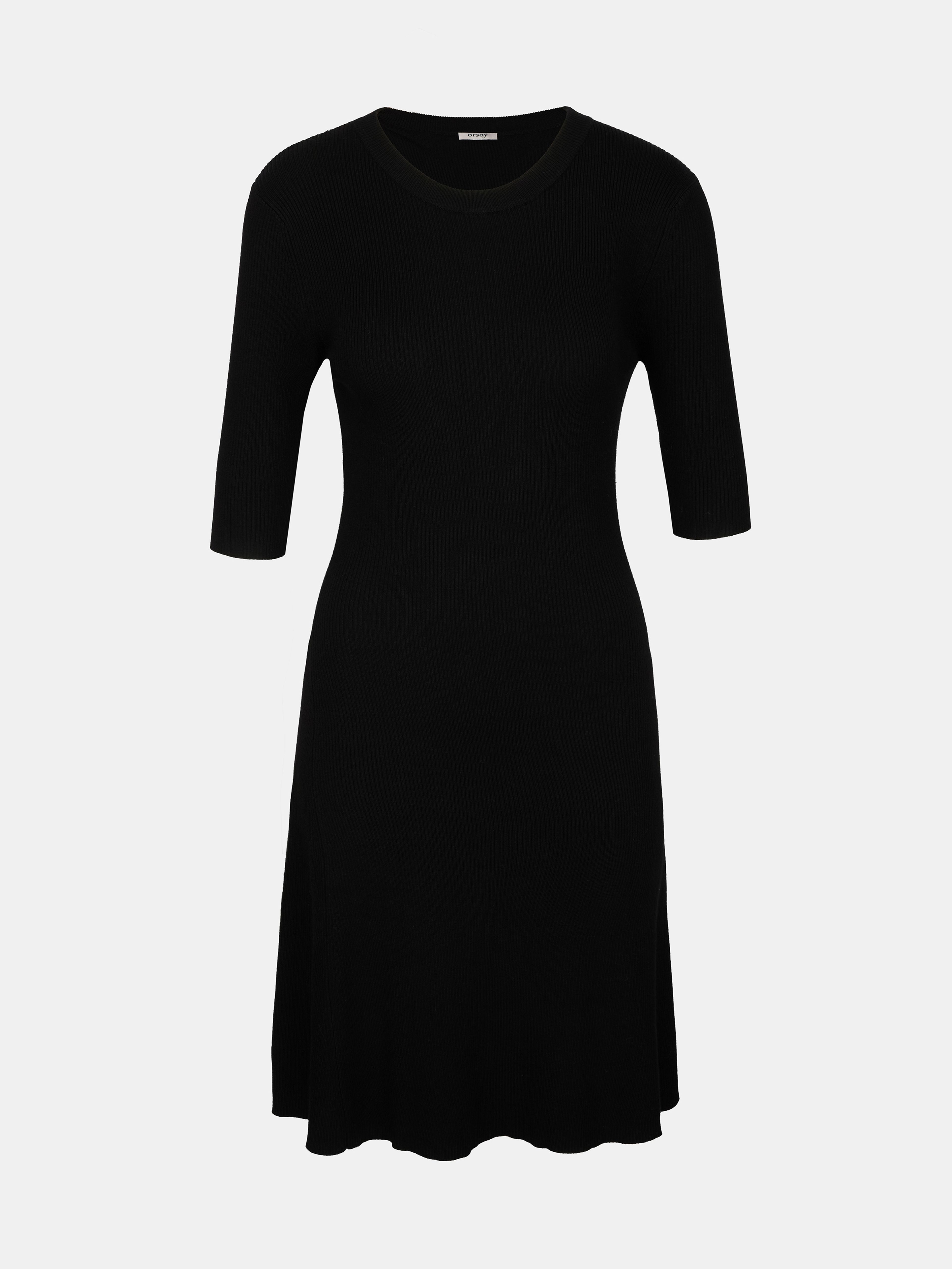 Czarna sukienka damska do kolan ORSAY