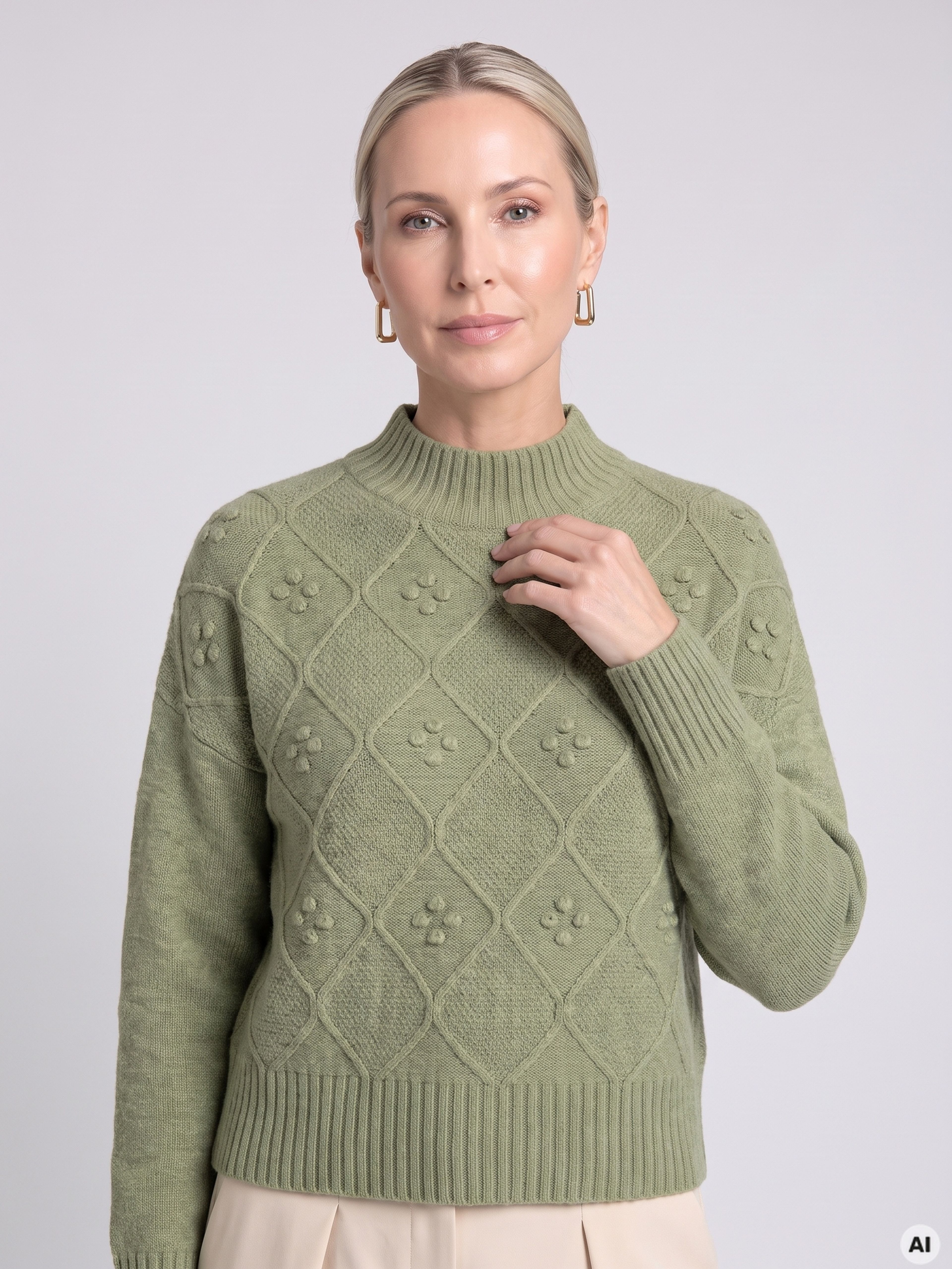 Grüner Damen-Pullover ORSAY - 001